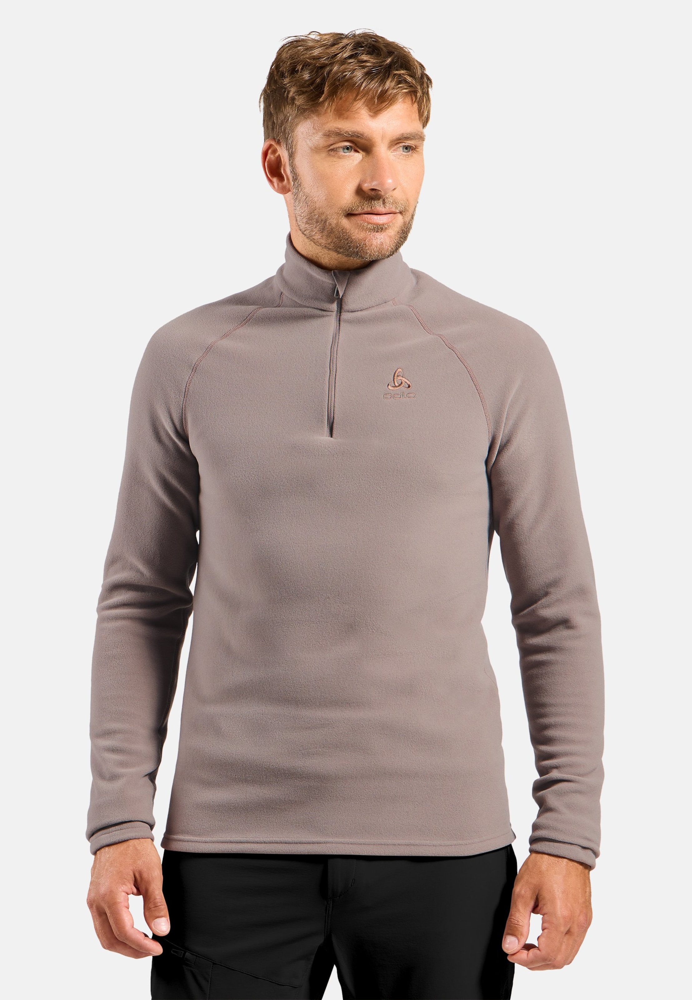 Odlo Rigi Mid Layer mit Halbreissverschluss für Herren, S, beige