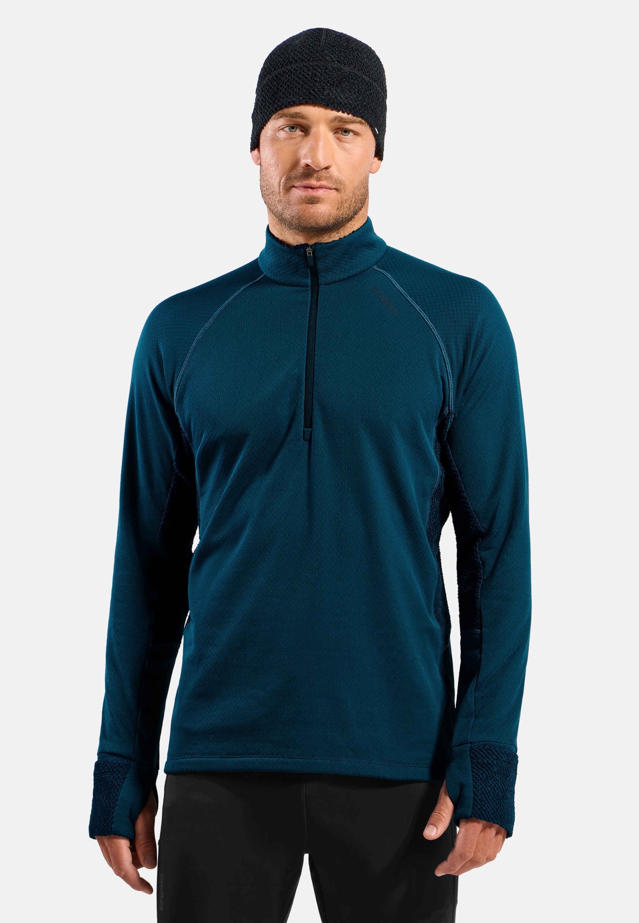 Odlo X-Alp Lauf-Mid Layer Half-Zip für Herren - Trail Running, Wandern - marineblau, S