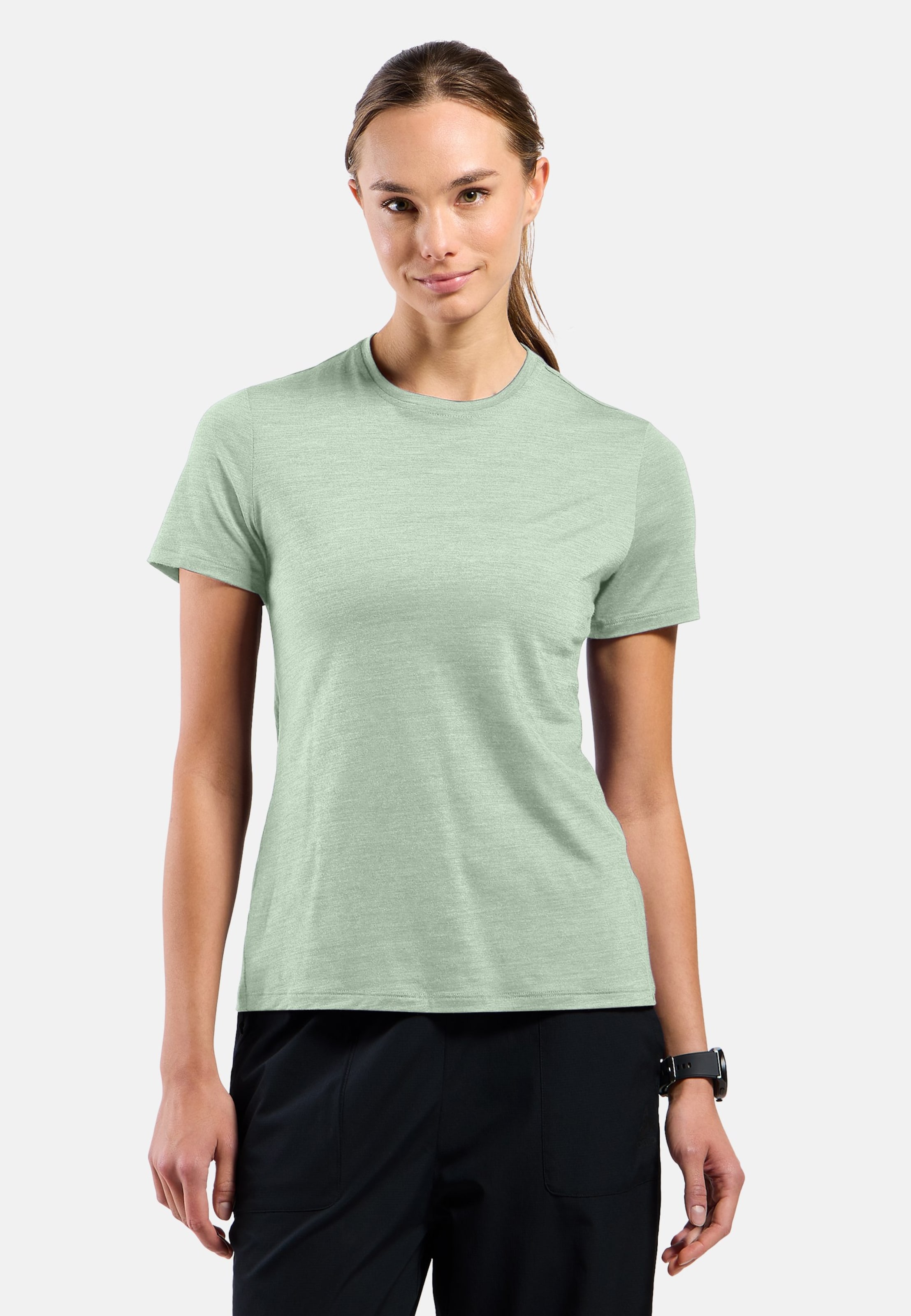 Odlo Ascent 130 T-Shirt aus Merinomix für Damen, L, grün