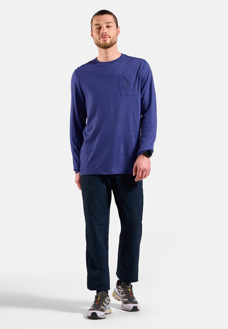 Merino 200 Pocket Long-Sleeve T-Shirt in Skipper Blue | High
