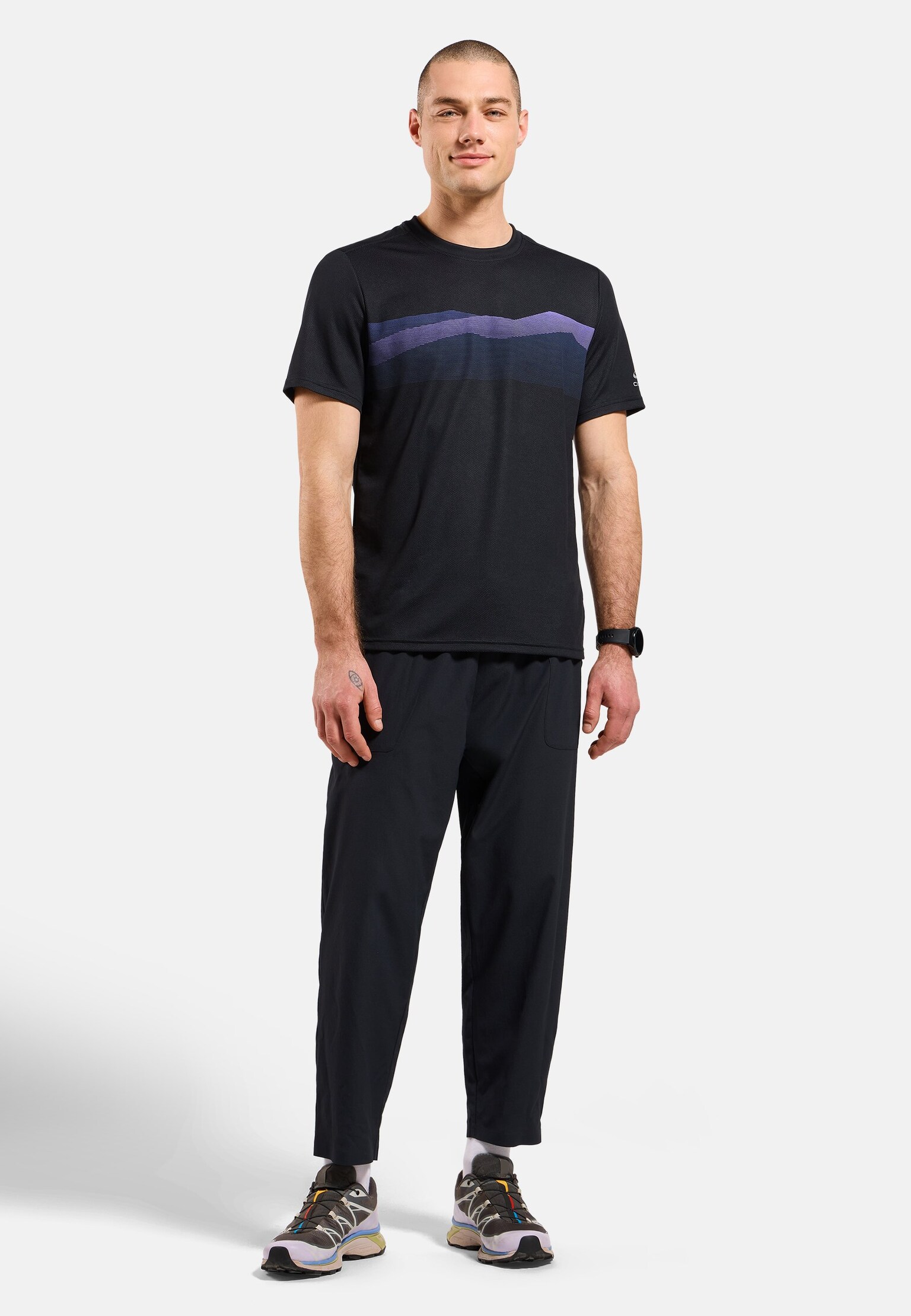 F-Dry T-Shirt mit Bergkamm-Print