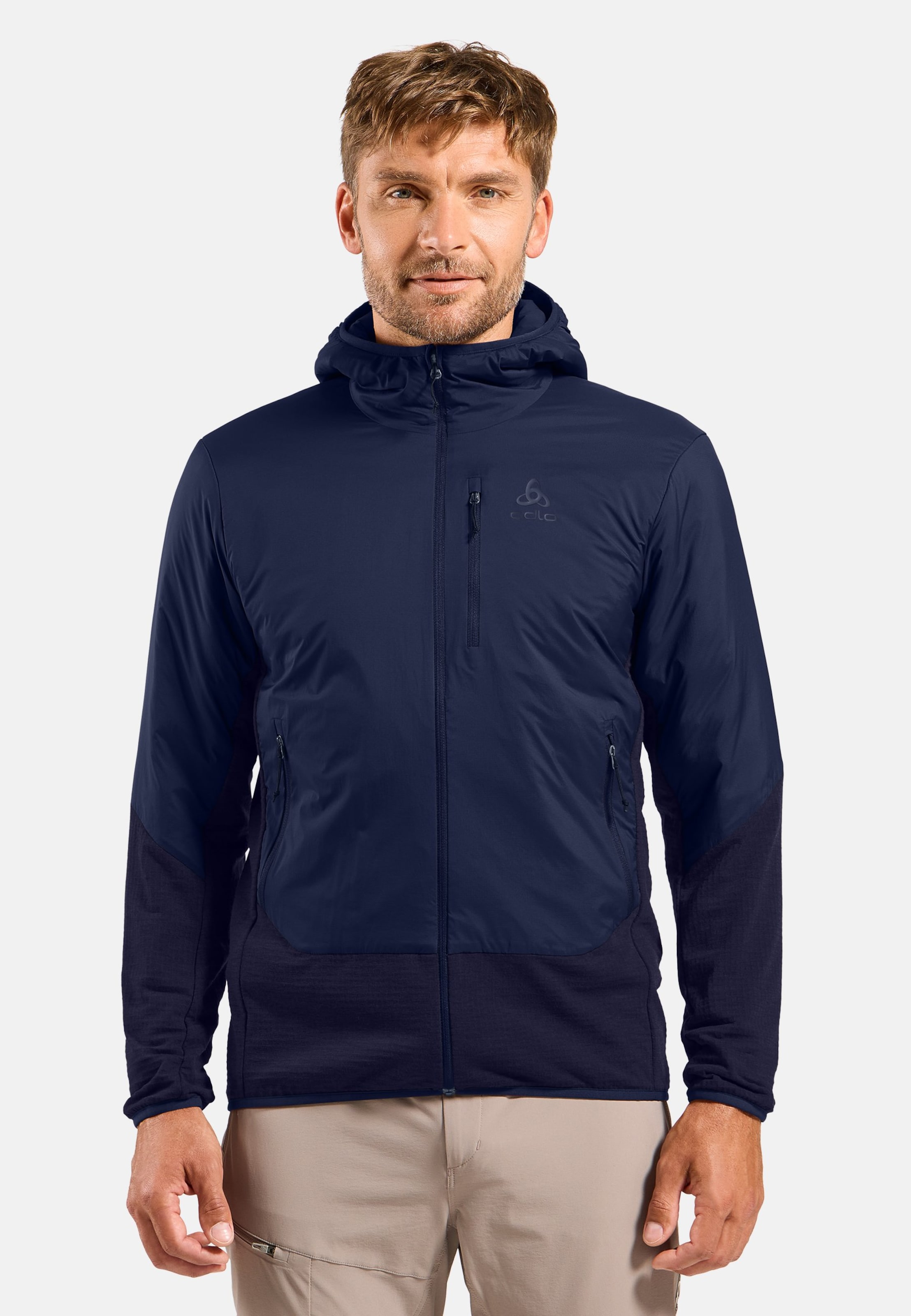 Odlo Isolierte Ascent Hybridjacke mit Wolle für Herren, XL, blau
