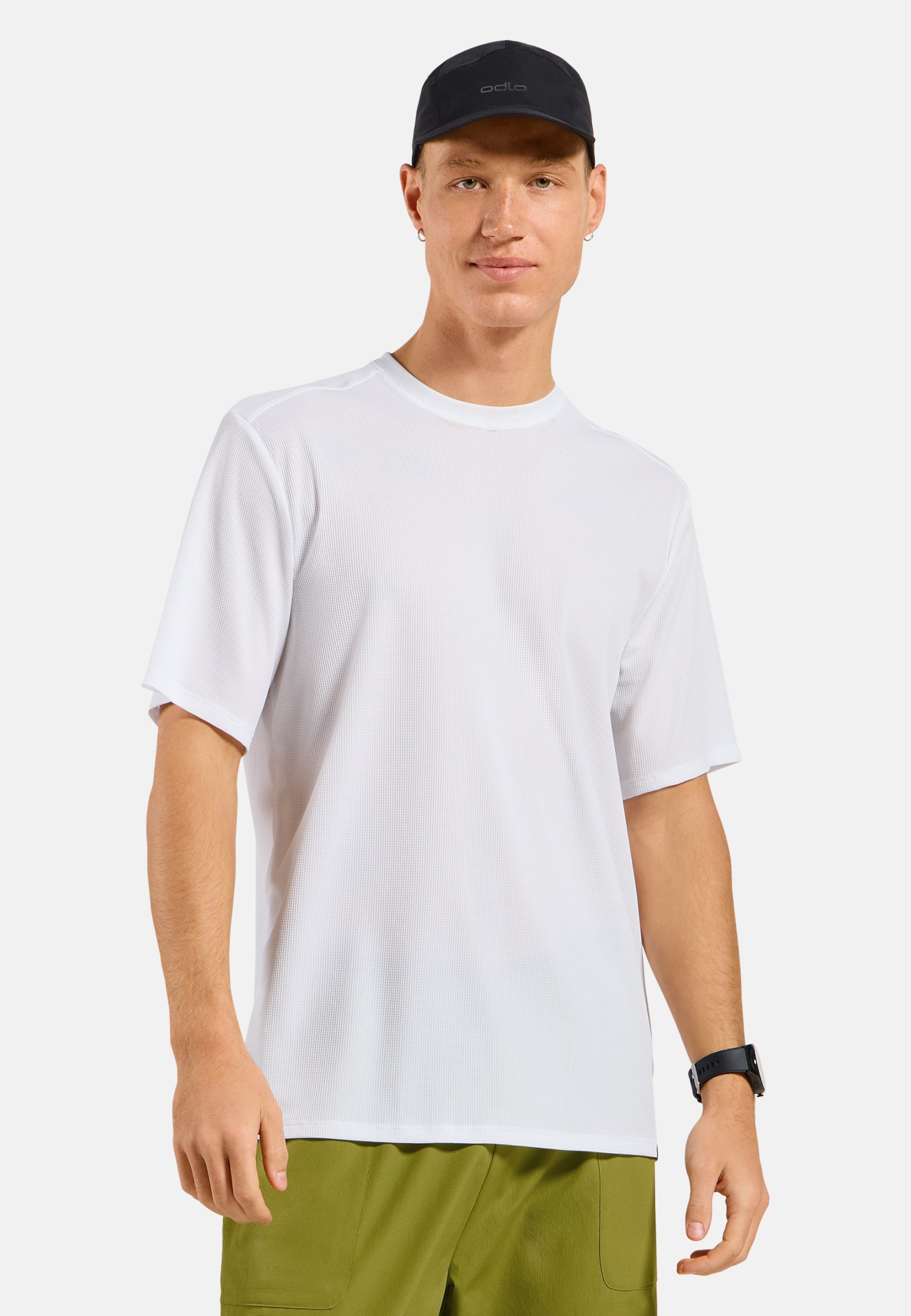 Odlo Cubic Light T‑Shirt mit Rundhalsausschnitt für Herren, S, weiss