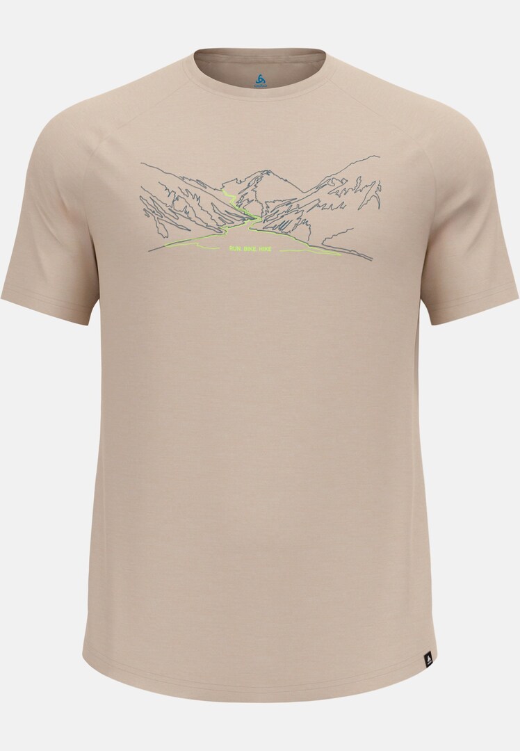 Ascent Performance Wool 130 run bike hike t-shirt in silver cloud