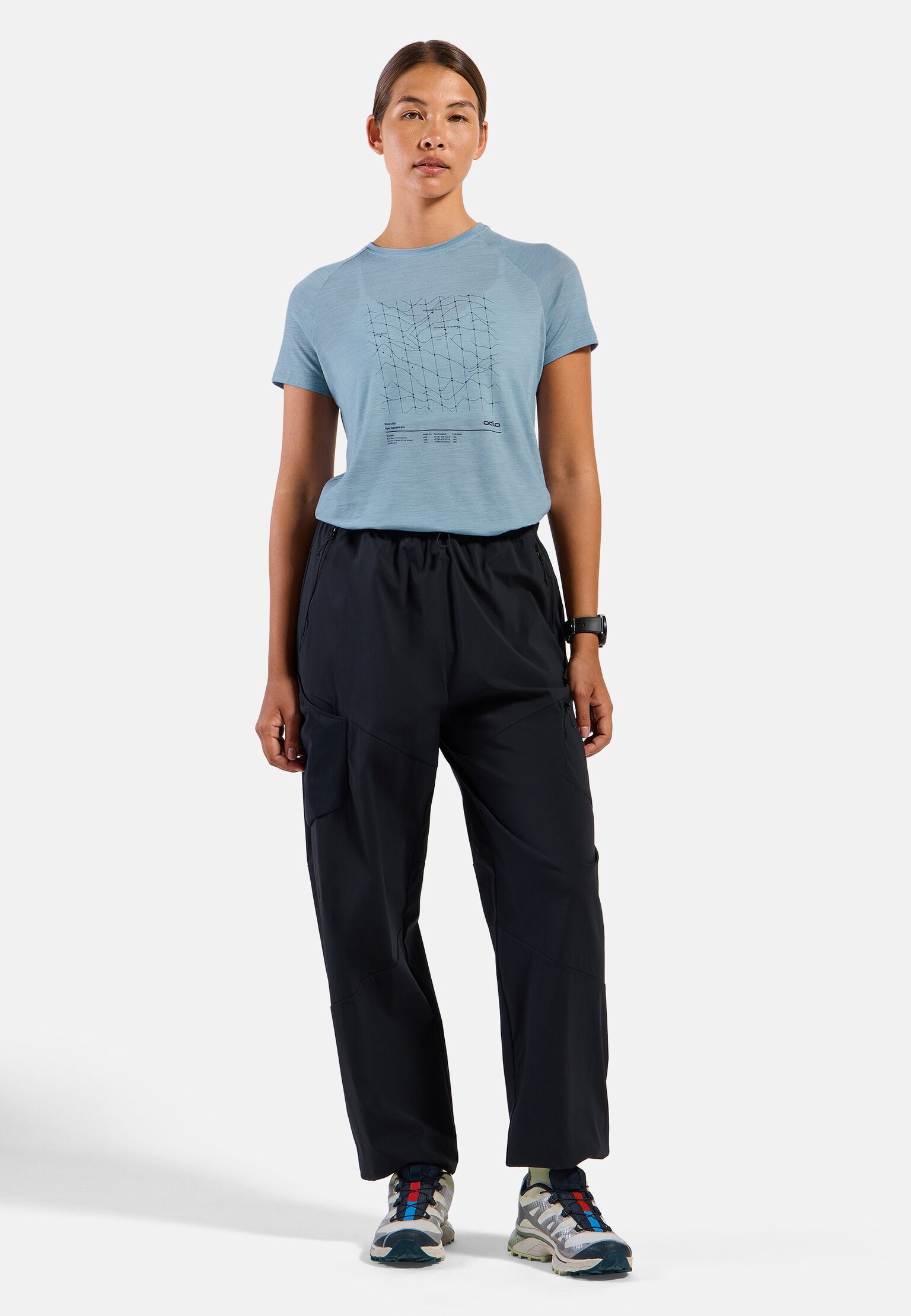 The Ascent Merino-blend hyper mapping t-shirt