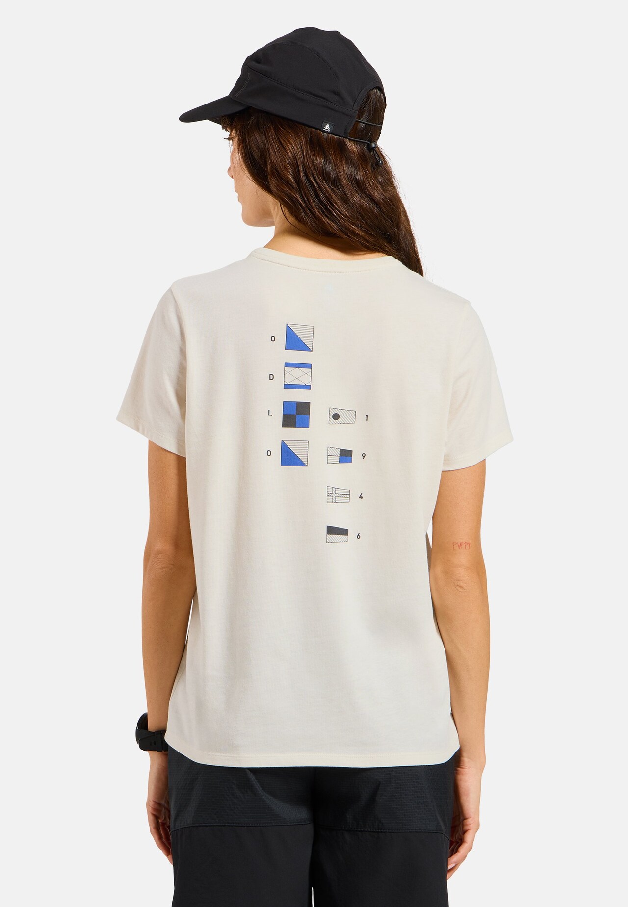 T-shirt Odlo Flags in misto cotone