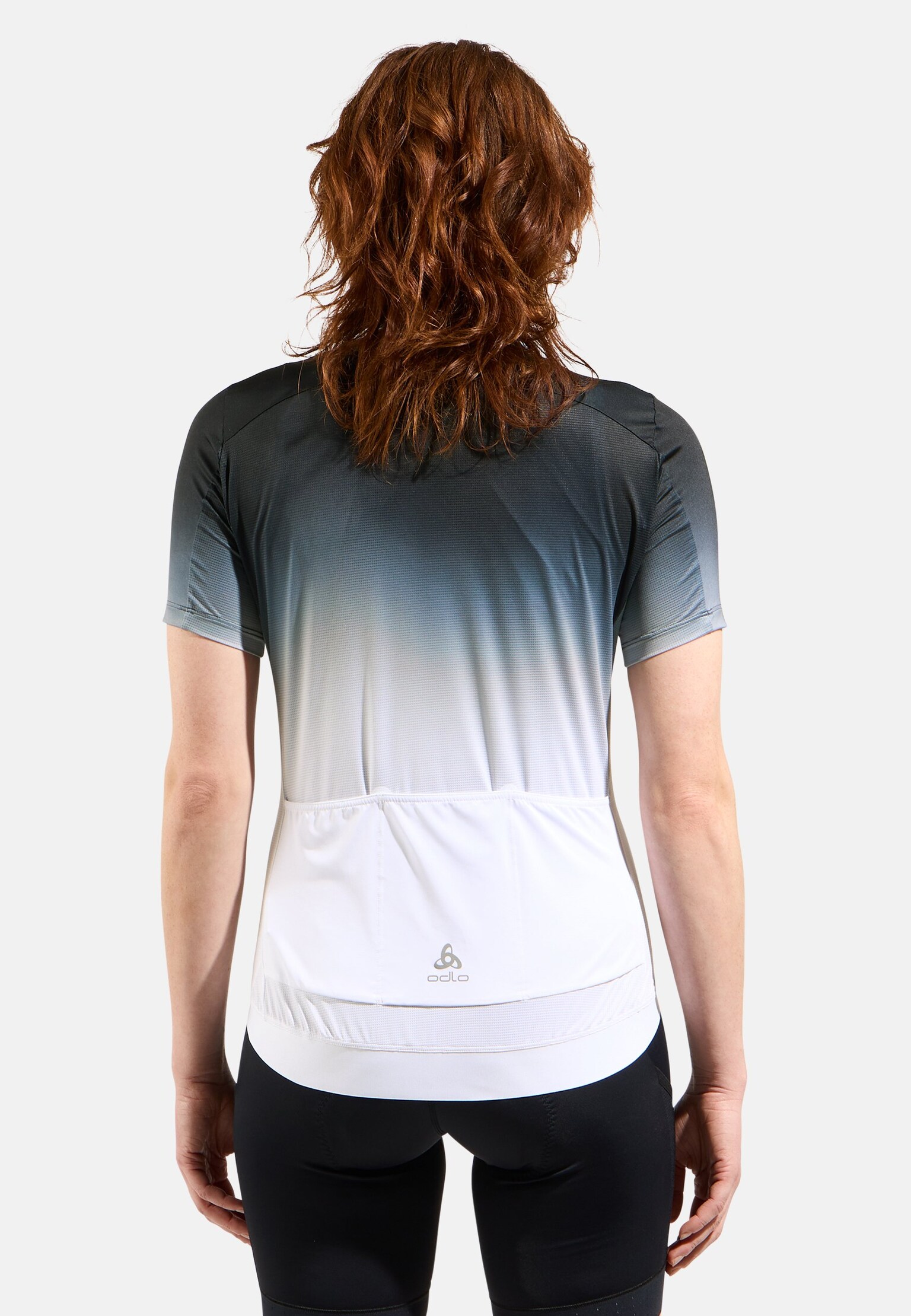 T-shirt de cyclisme Zeroweight Chill-Tec Print zippé