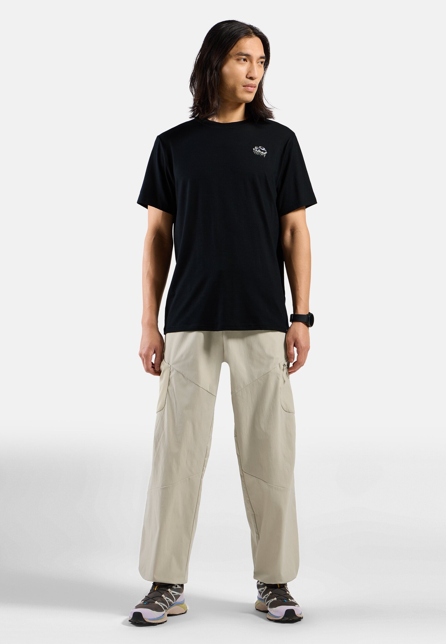 Ascent Merino 160 T-Shirt mit Regenwolken-Motiv