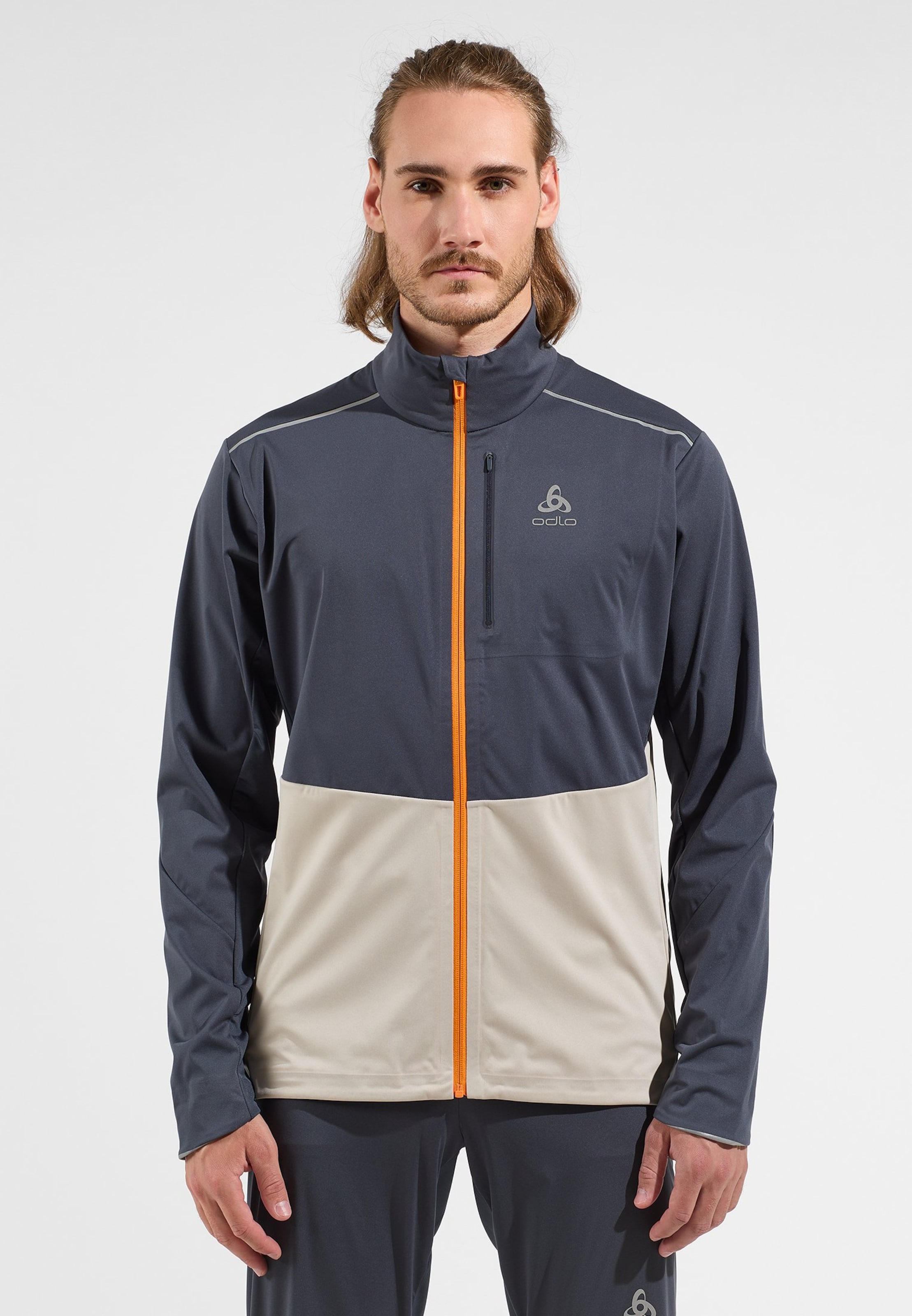 Odlo Langnes Langlaufjacke für Herren - Skilanglauf - beige, M