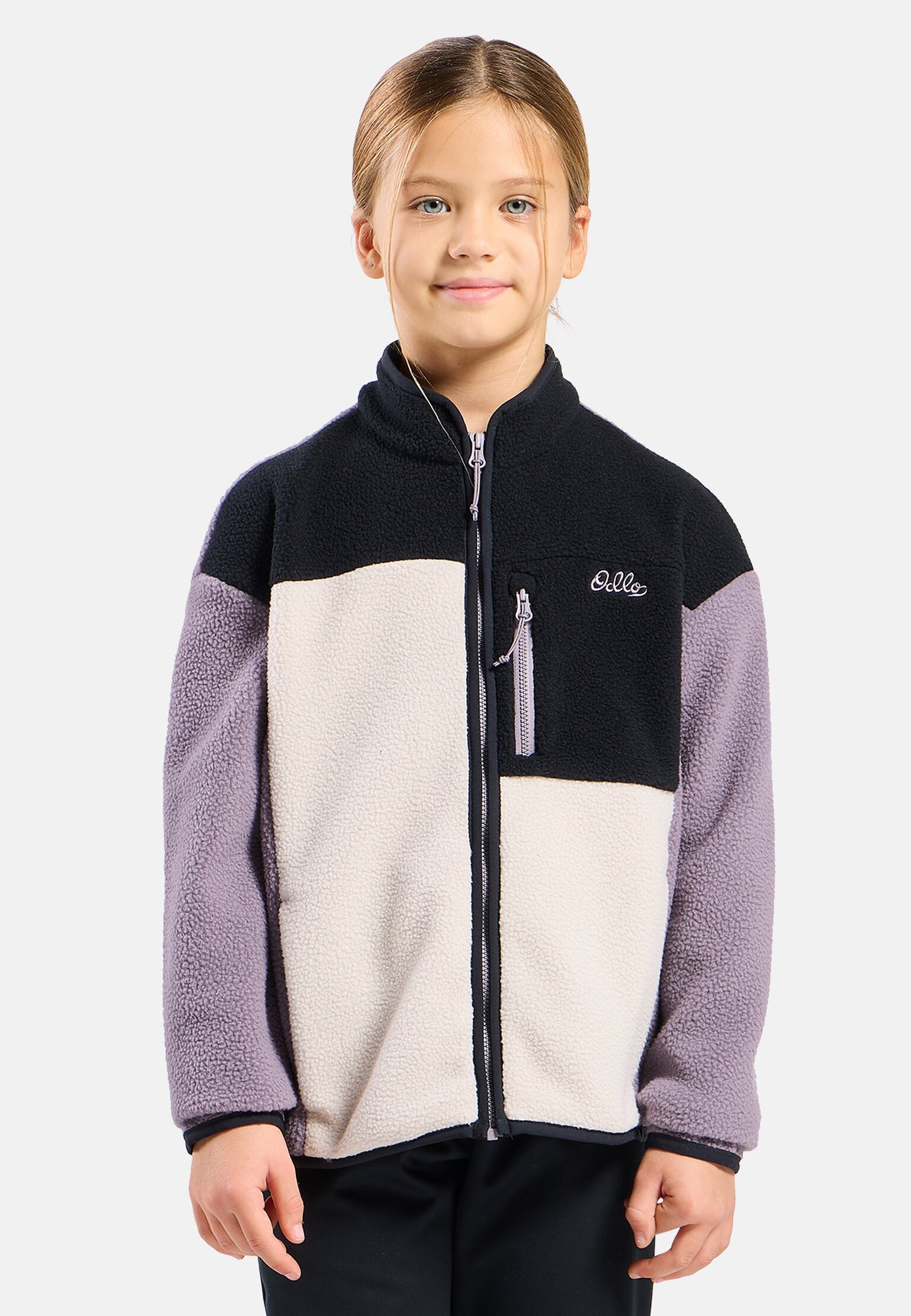 Essentials Mid Layer mit Reissverschluss in Colourblocking-Optik für Kinder