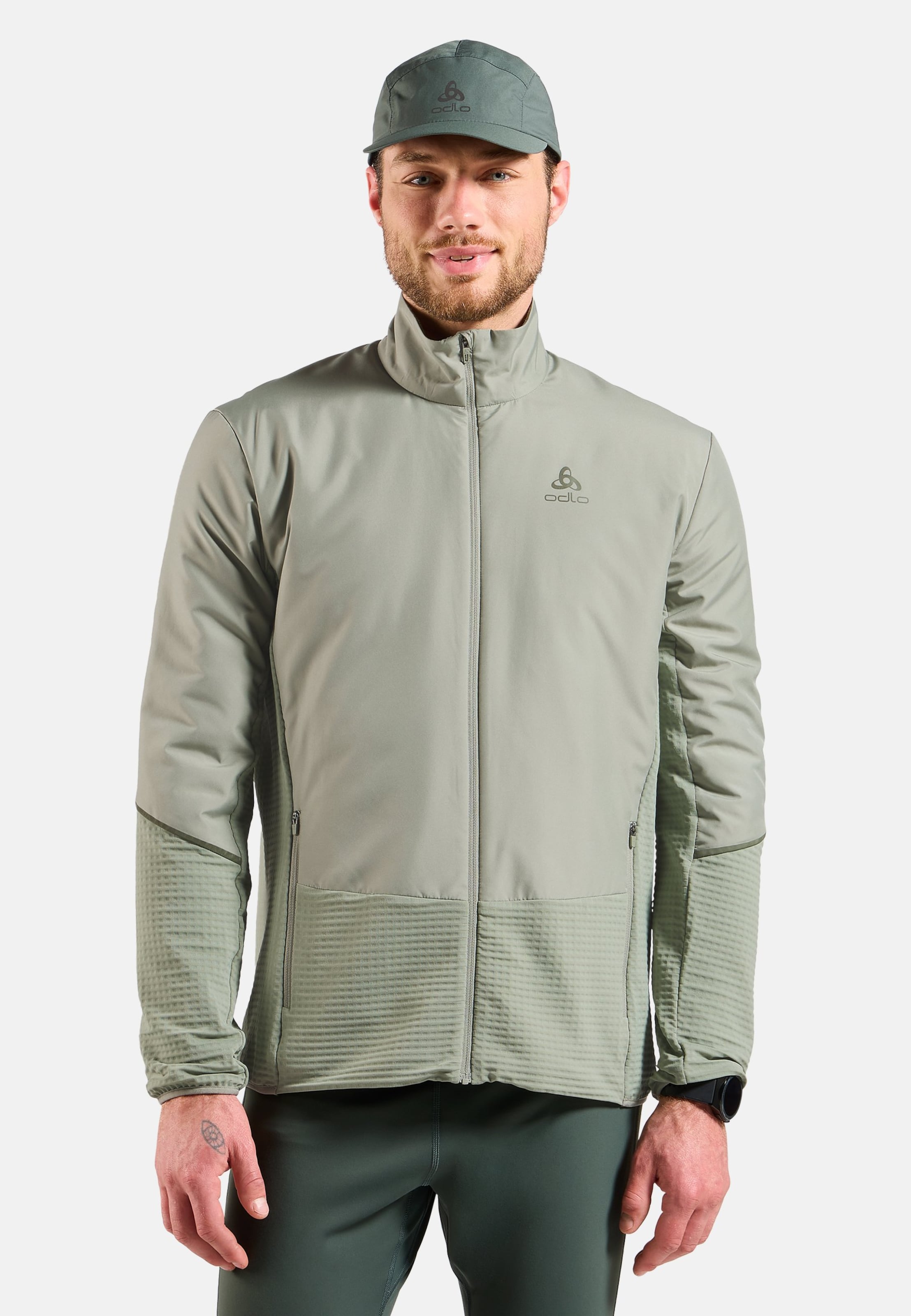 Odlo Essential Insulator Hybrid Laufjacke für Herren - Running - grün, S