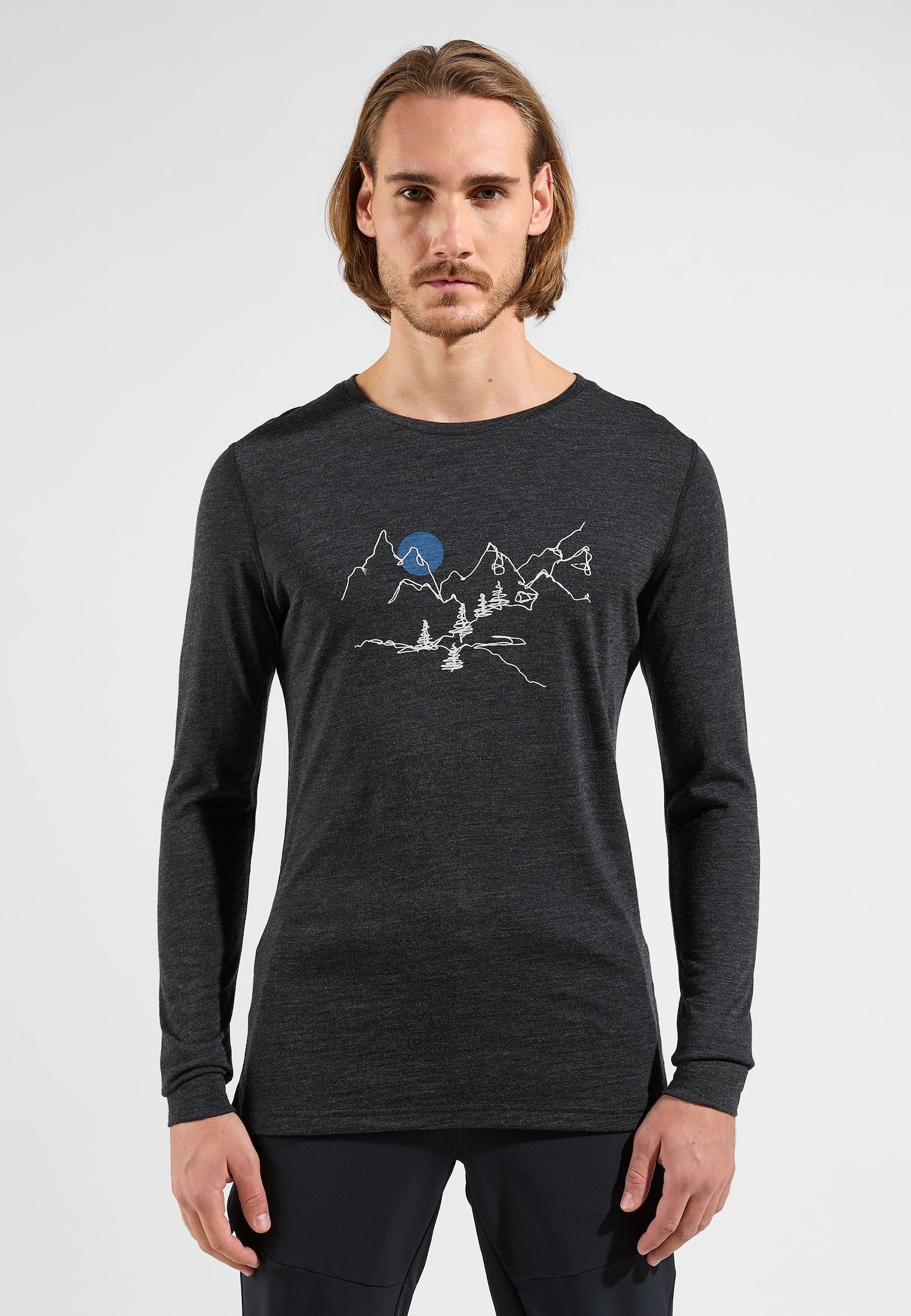 Merino 200 Warm Langarmshirt mit Print
