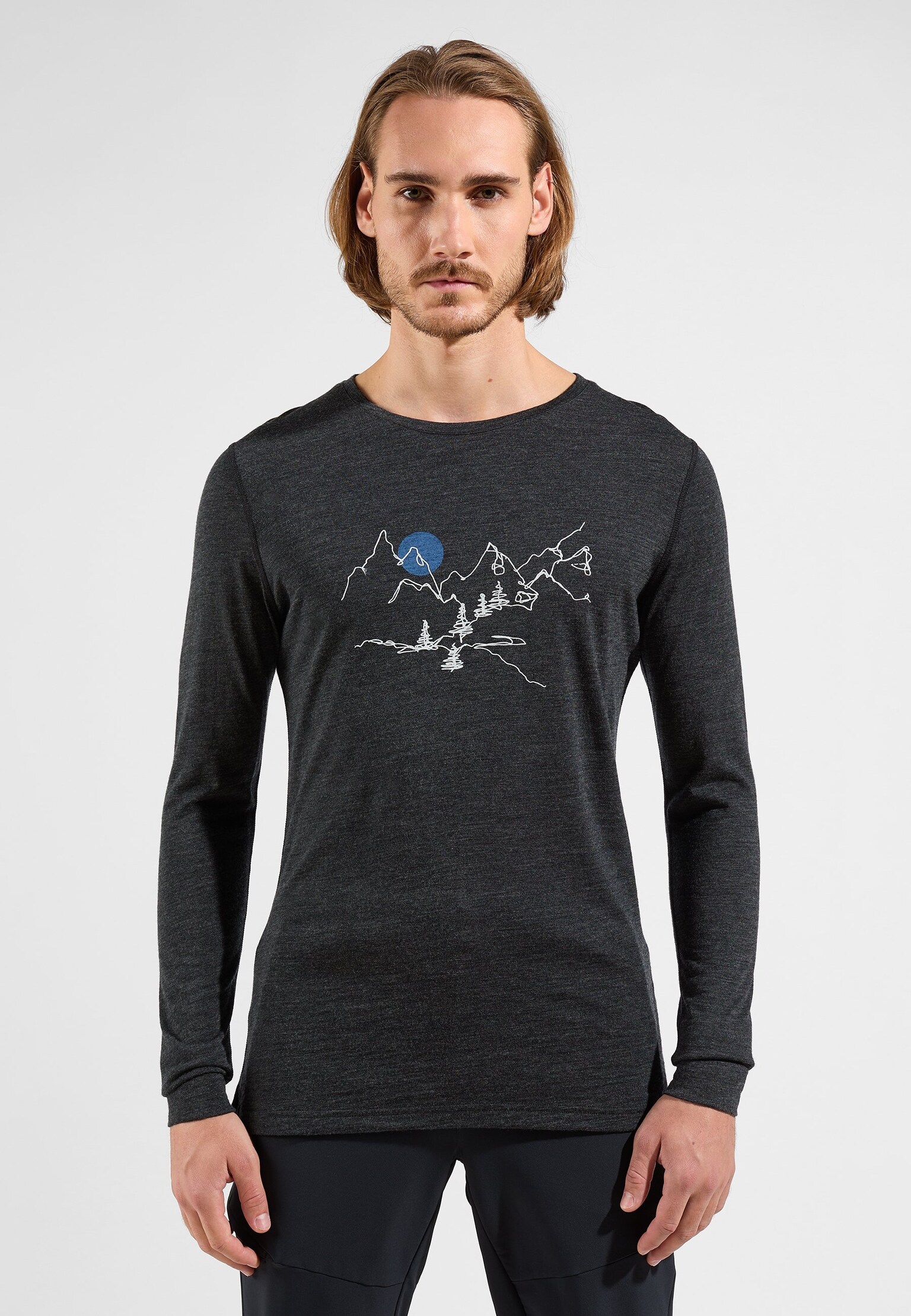 Merino 200 Warm Langarmshirt mit Print