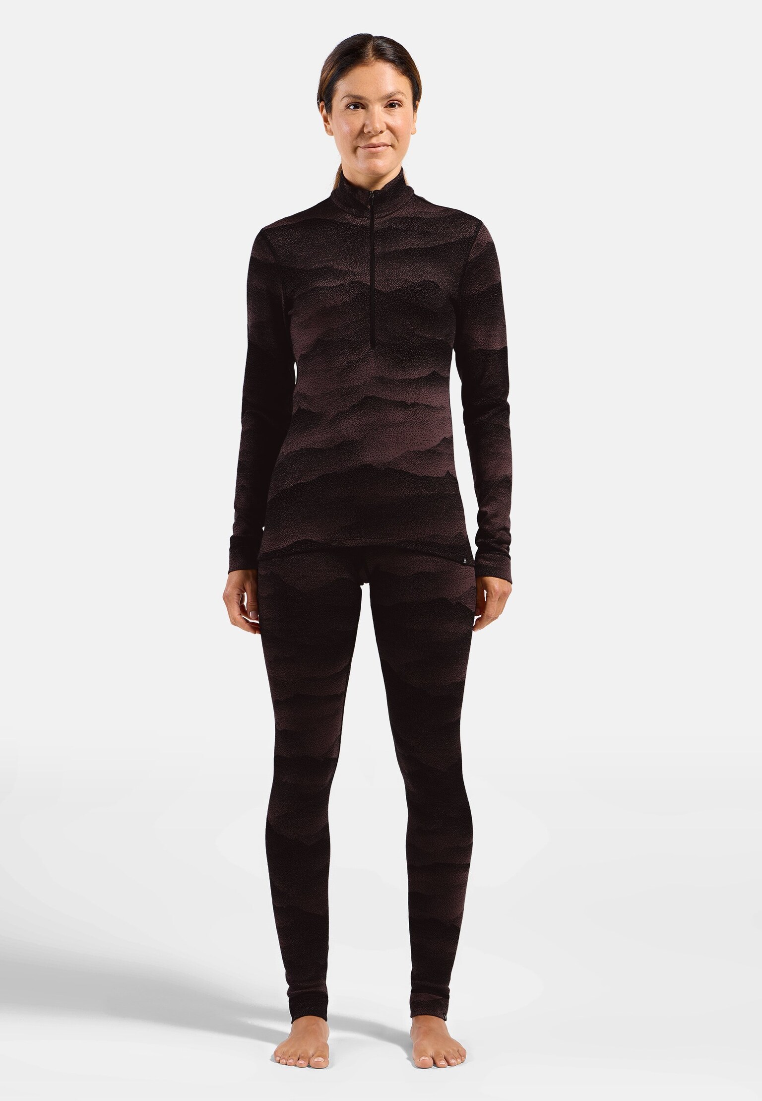 The Natural Merino Warm Jacquard Base Layer Half-Zip