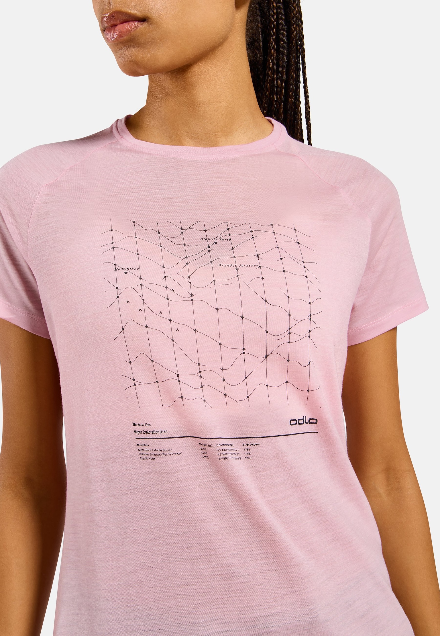 Ascent Merino-blanding t-skjorte med hyperkart