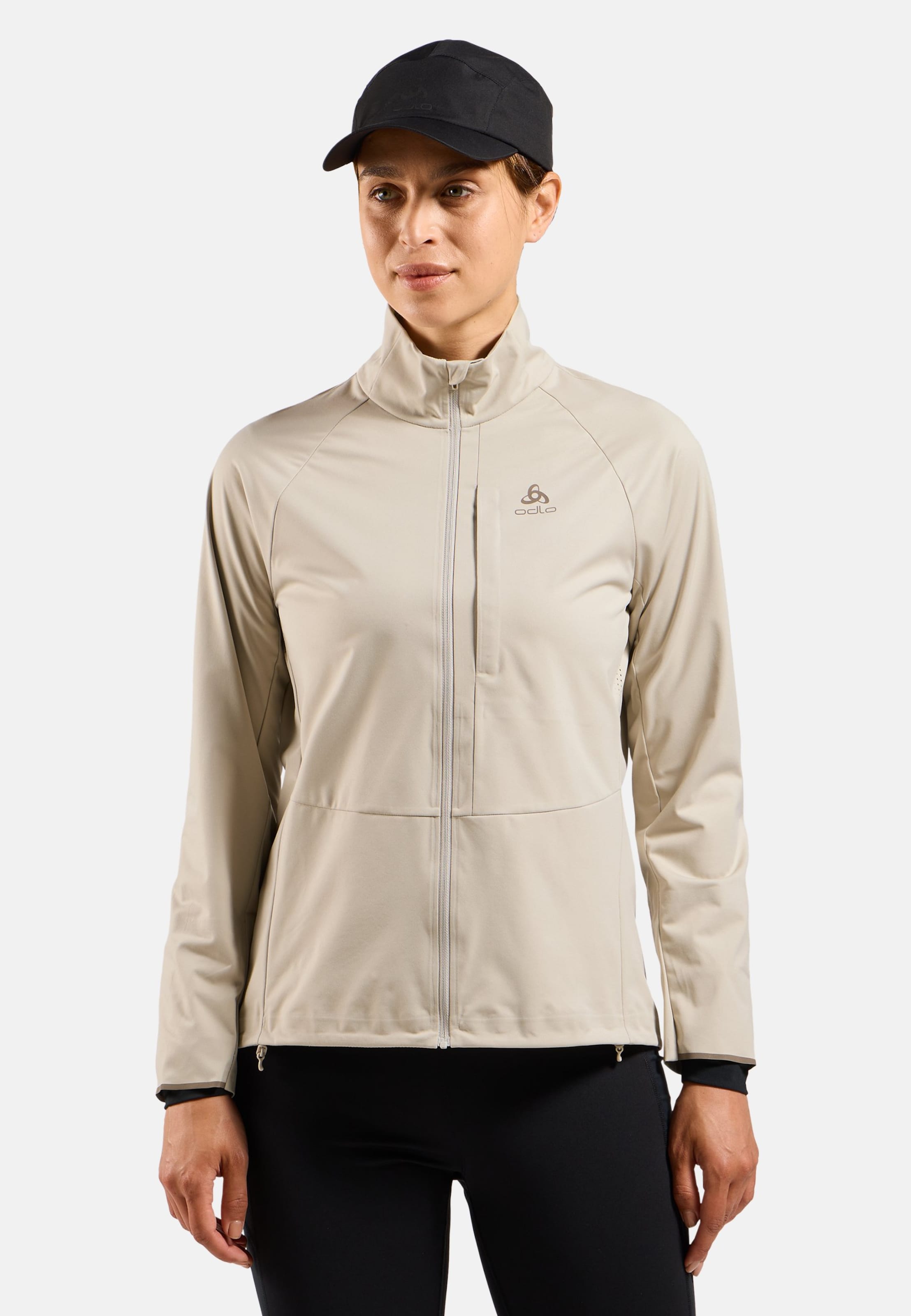 Odlo Zeroweight Pro Warm Laufjacke 2.0 für Damen, M, beige