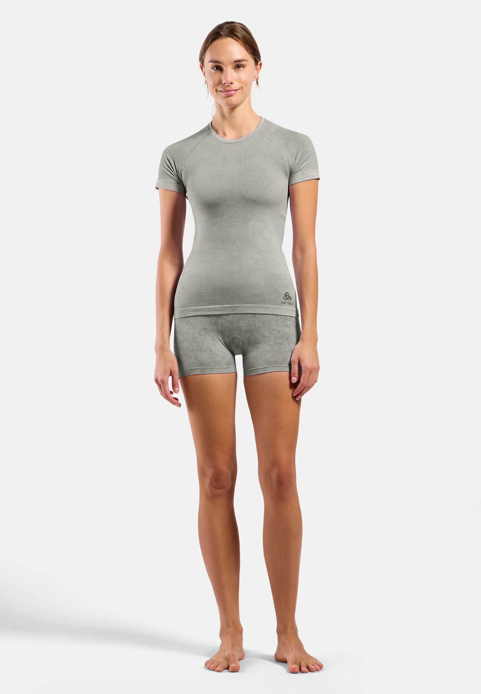 Base layer a maniche corte Performance Light con motivo a pioggia