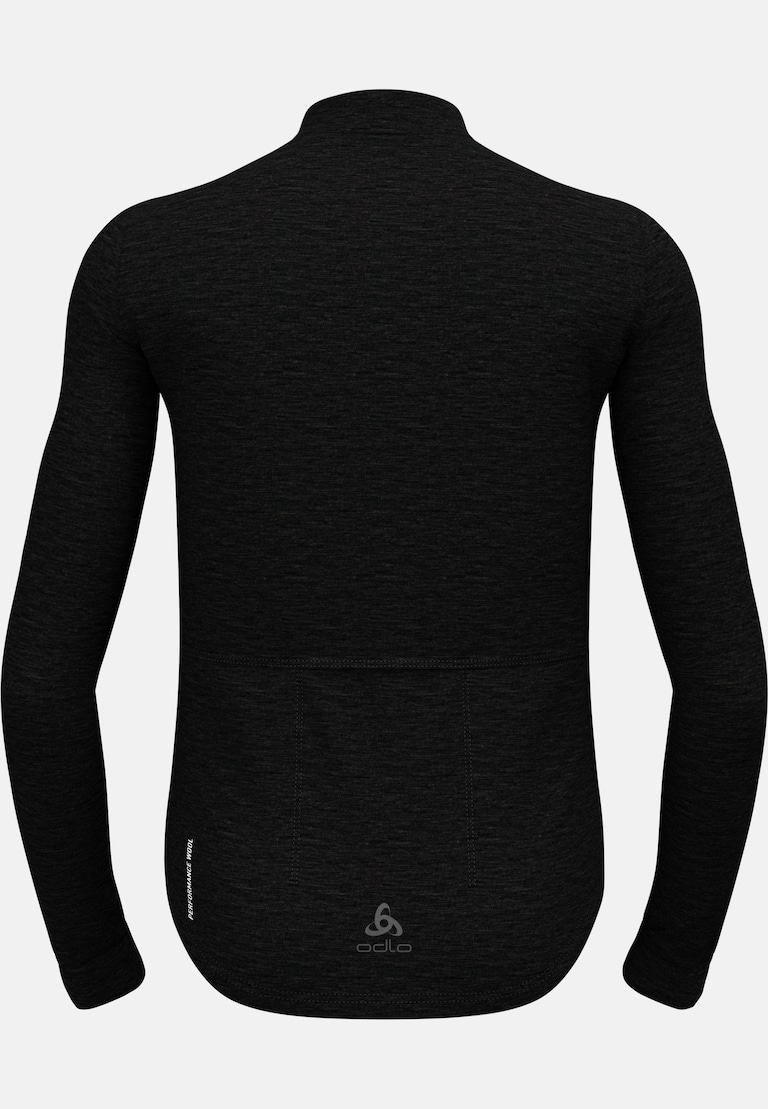 The Performance Wool long sleeve cycling jersey in black | Odlo The Performance Wool long sleeve cycling jersey in black | Odlo