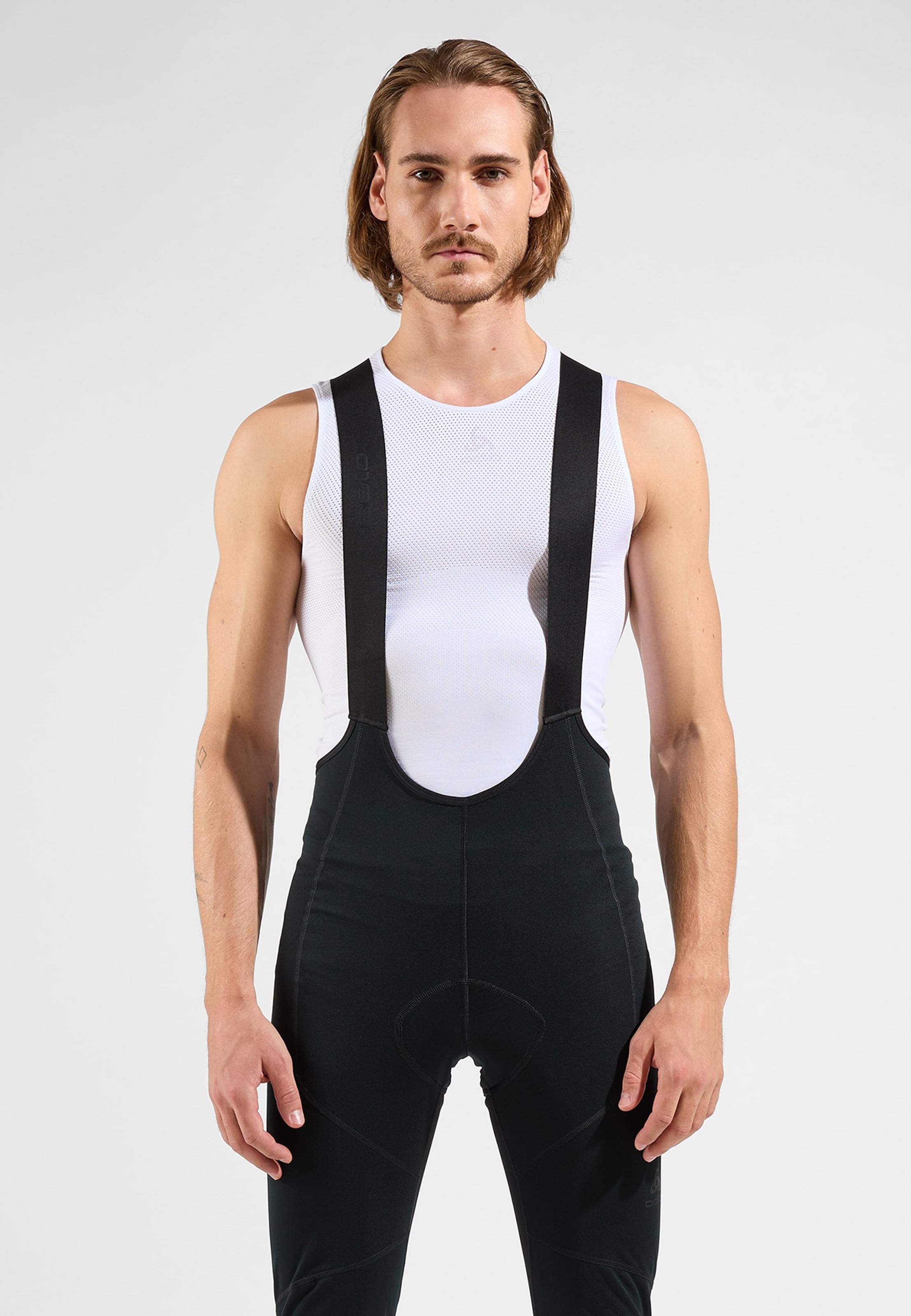 Odlo Zeroweight X-Warm Radtights mit Trägern für Herren, S, schwarz