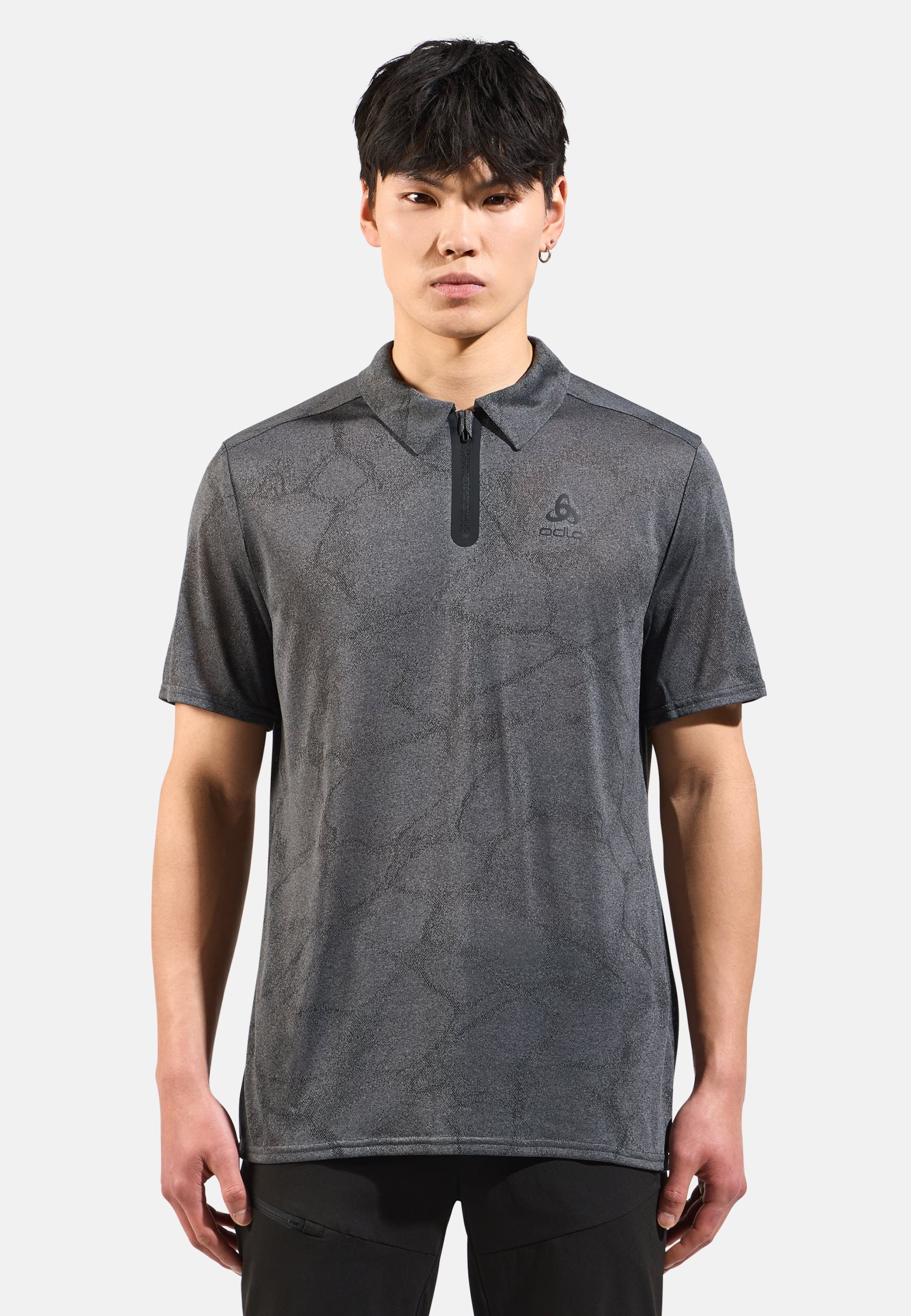 Odlo Ascent Chill-Tec Poloshirt für Herren, XXL, grau