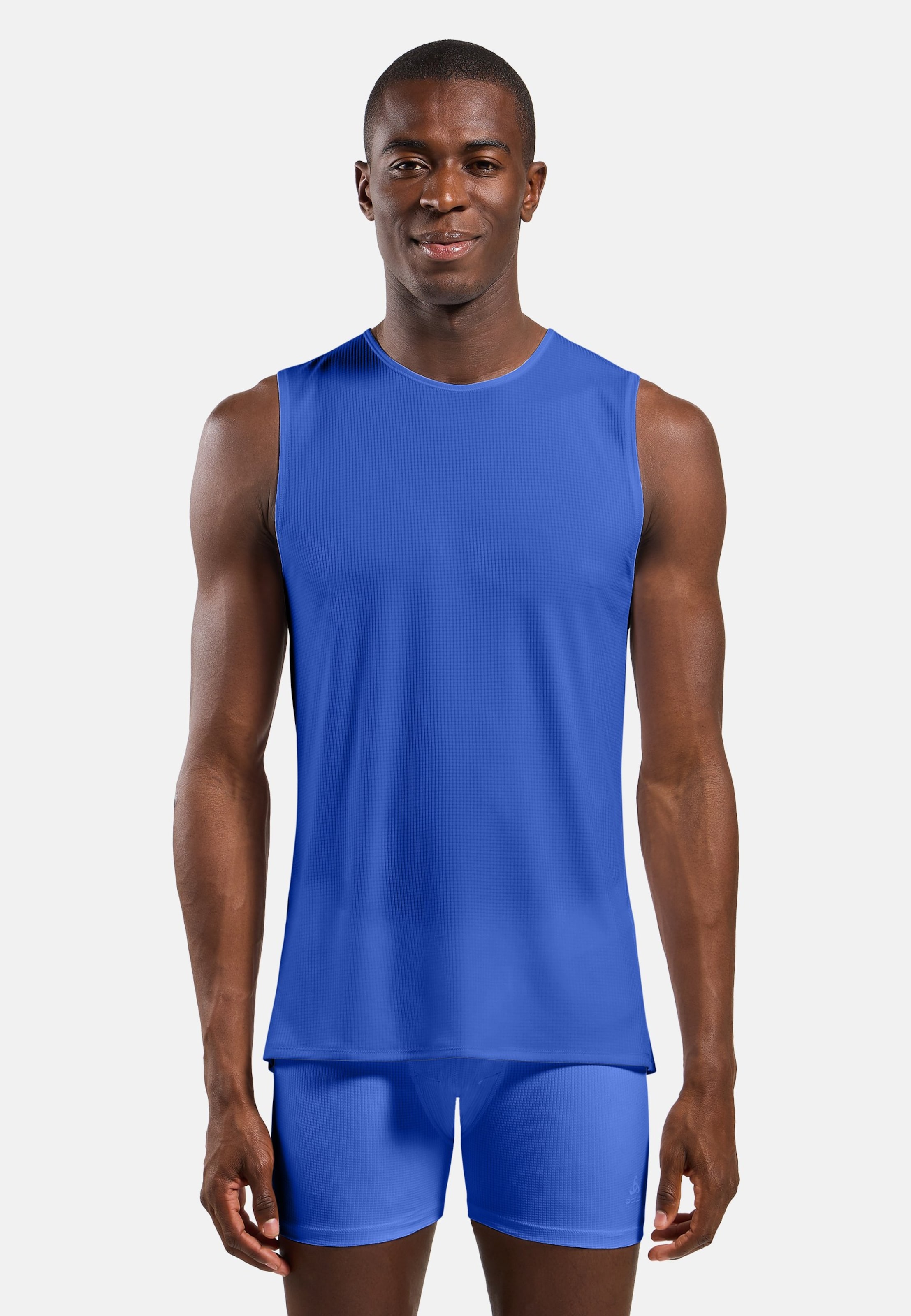 Odlo Ärmelloser Active Light Base Layer mit Rundhalsausschnitt für Herren, L, blau