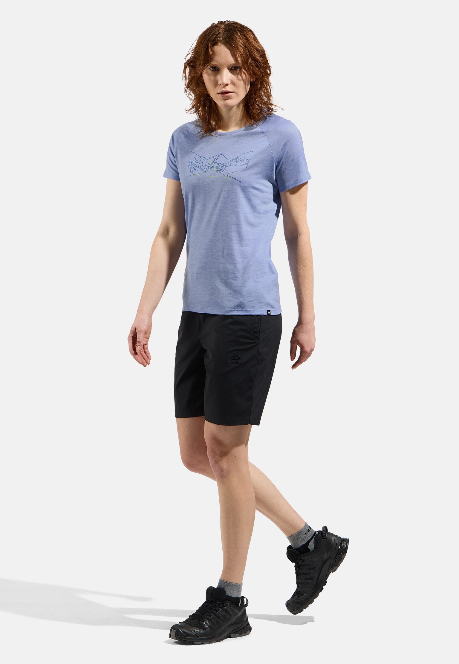 T-shirt à inscription Run Bike Hike Ascent Performance Wool 130