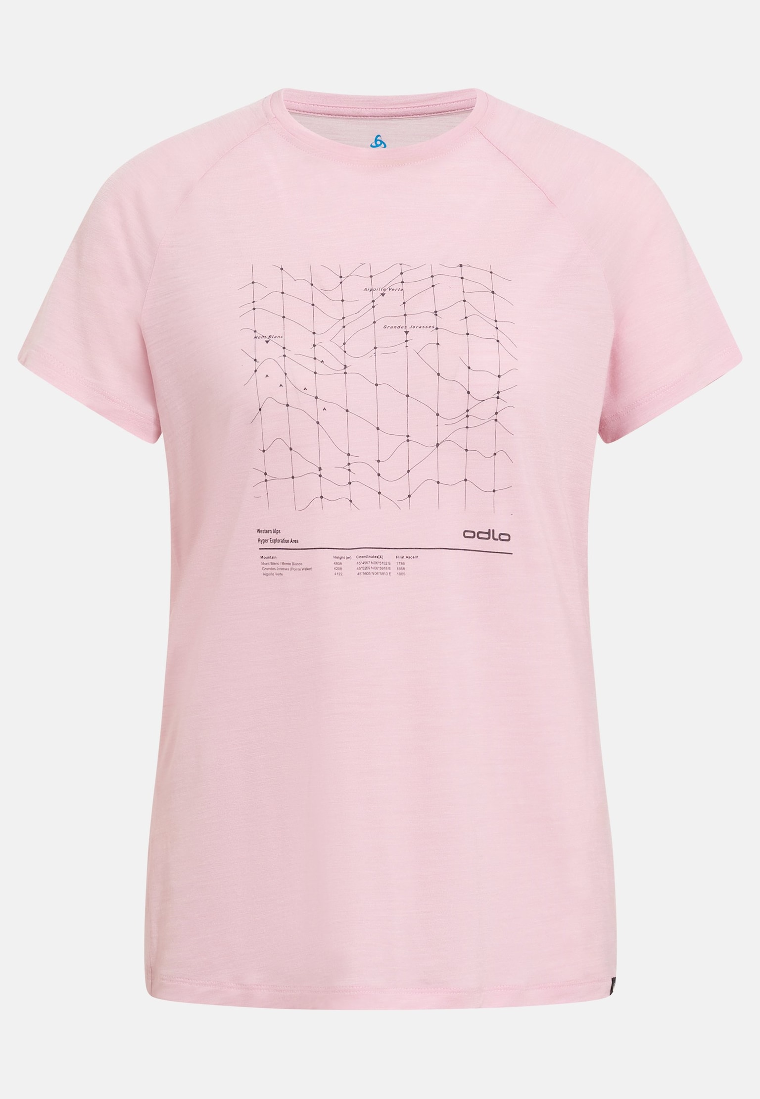 Ascent Merino-blanding t-skjorte med hyperkart