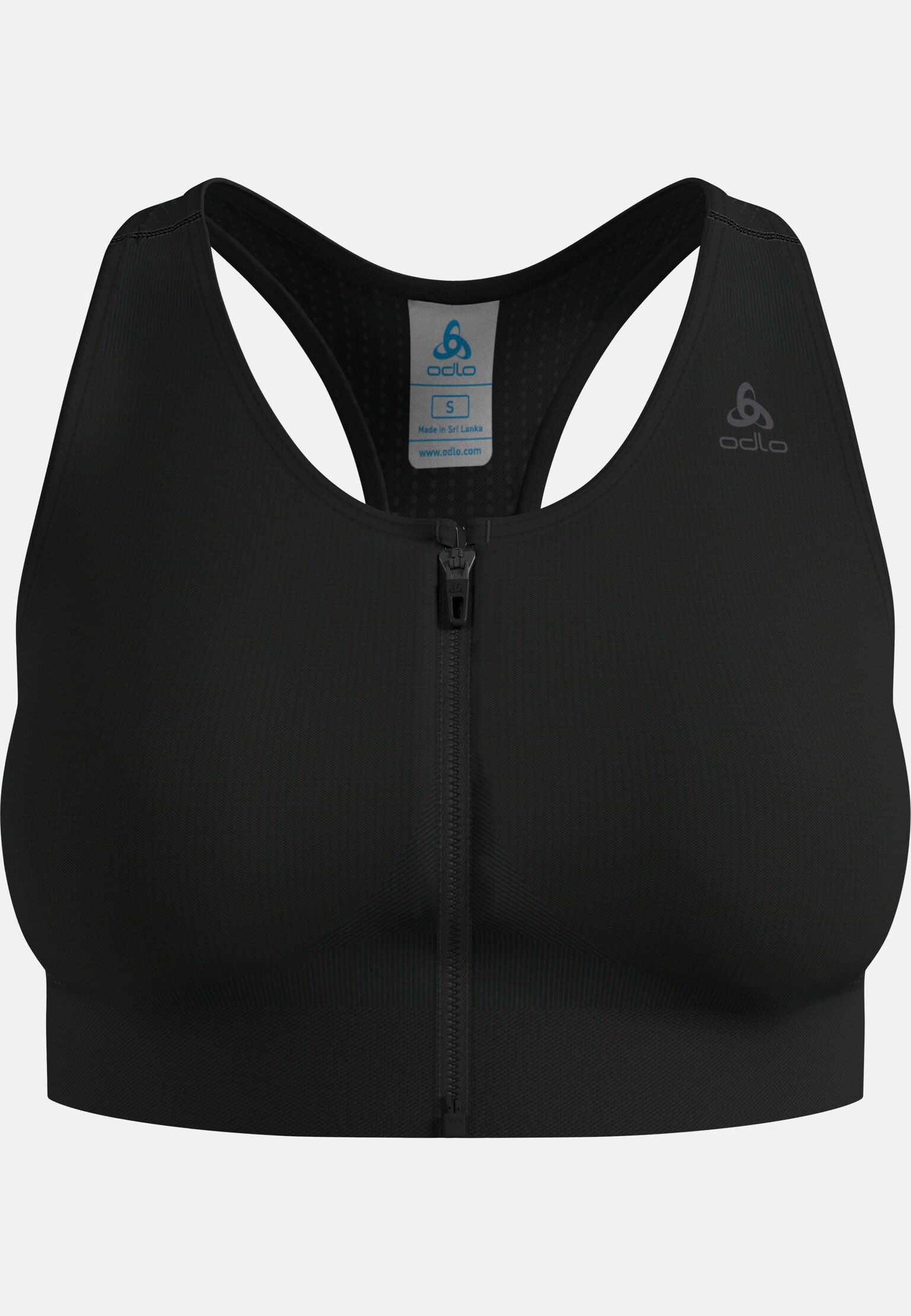 Seamless høystøtte sports-BH med glidelås