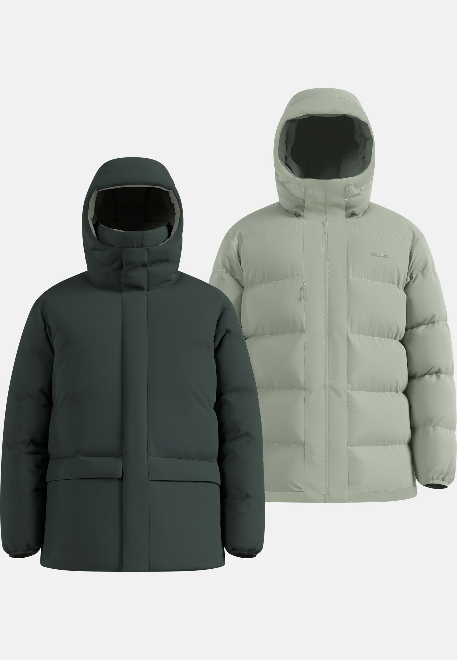 Parka à capuche réversible en duvet Ascent