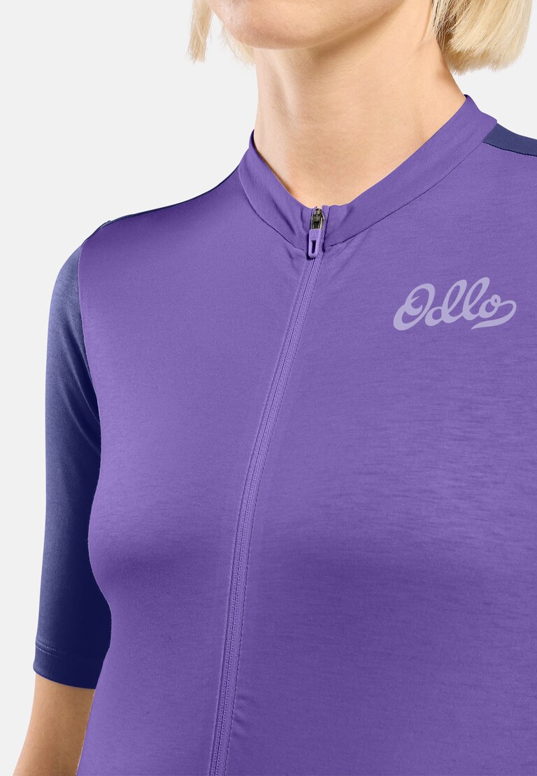 The Essentials heritage print full-zip cycling jersey