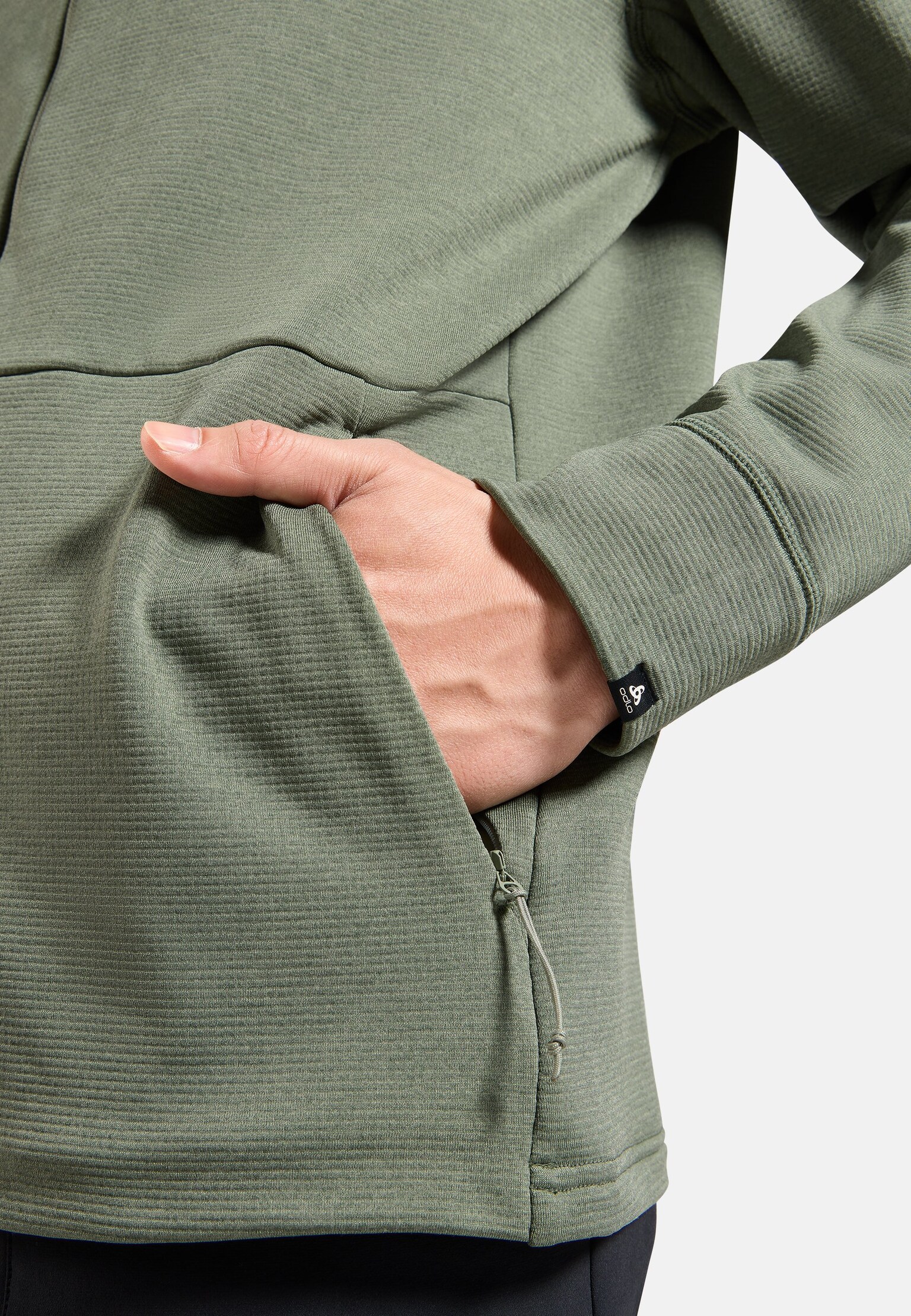 Veste multisport à zip intégral en polaire à structure quadrillée Essentials