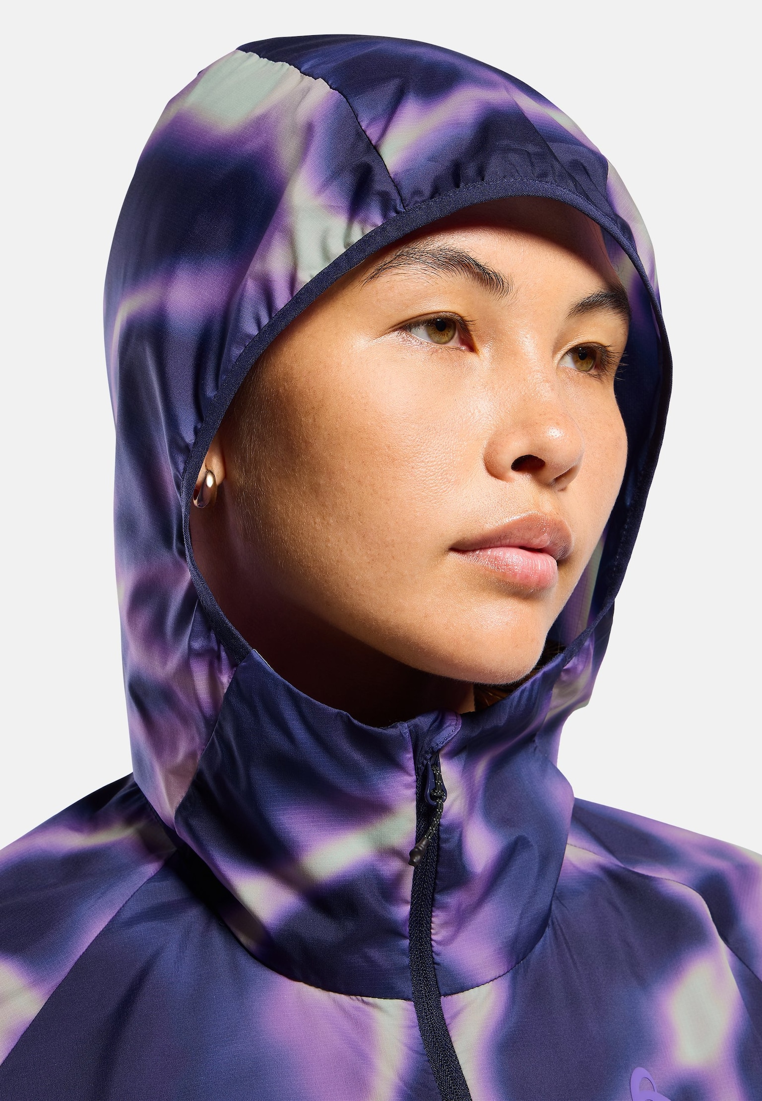 The Zeroweight print hooded running anorak
