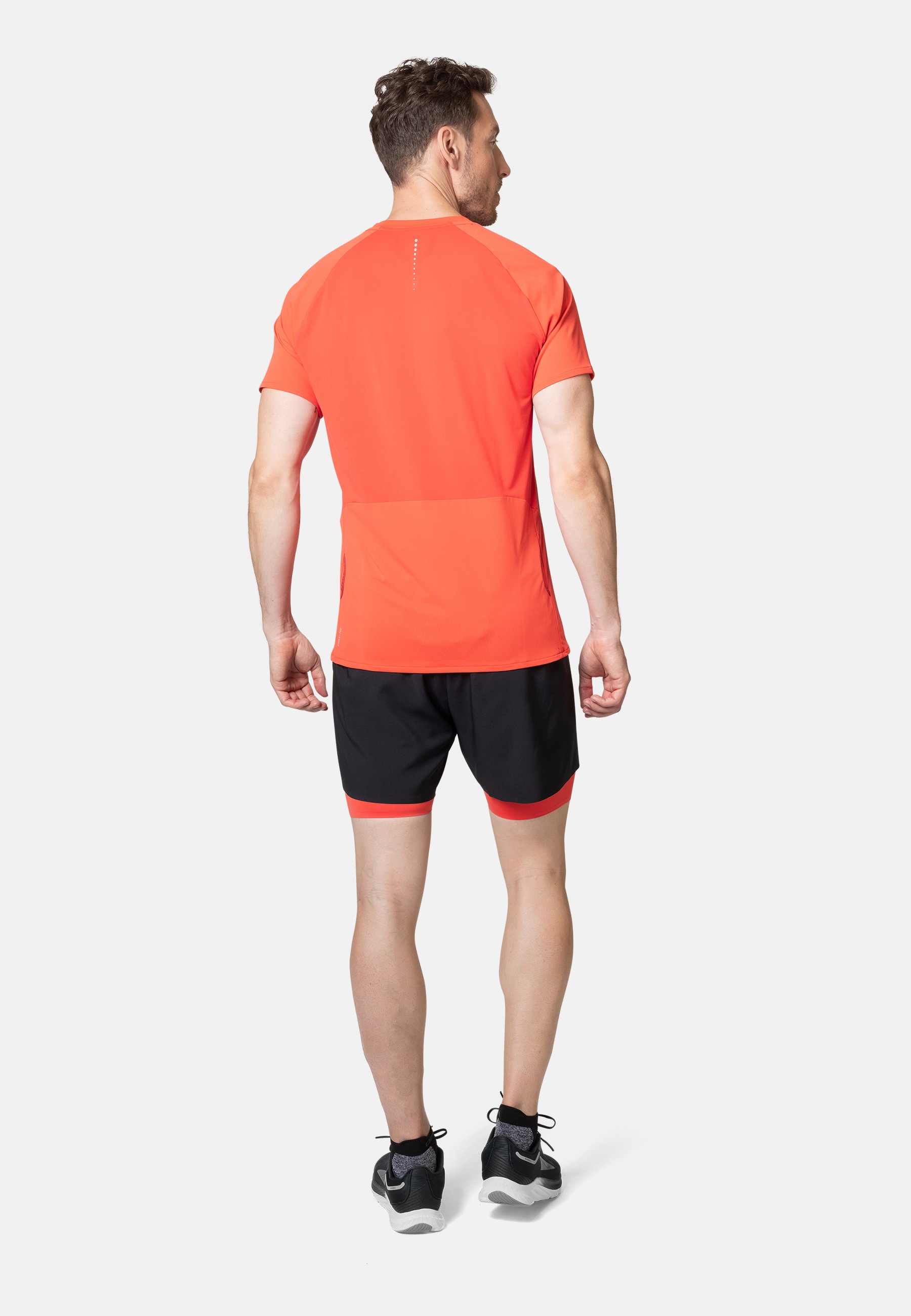 The X-Alp half-zip running t-shirt in firelight | High