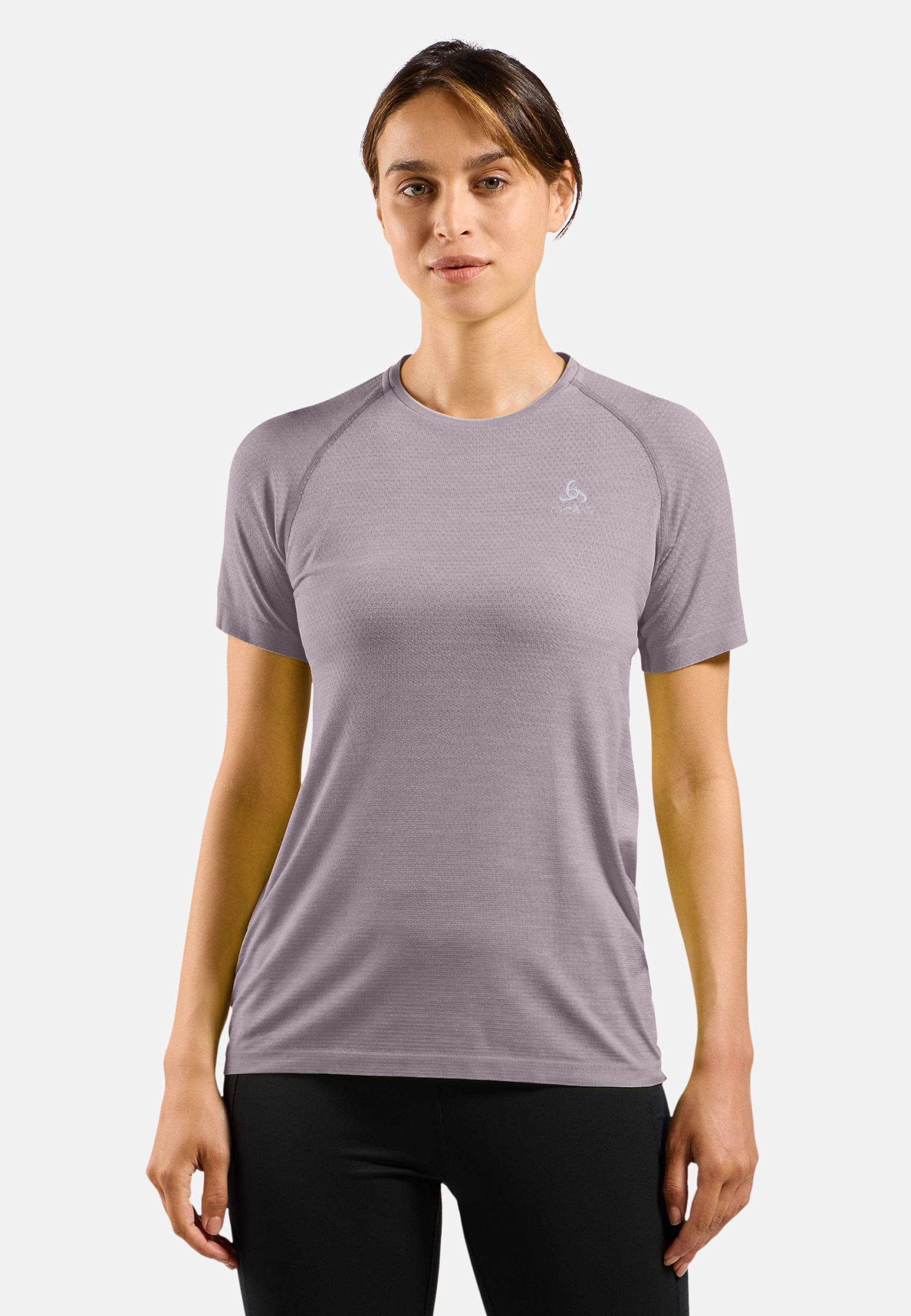 Odlo Essentials Seamless Laufshirt für Damen, M, lila