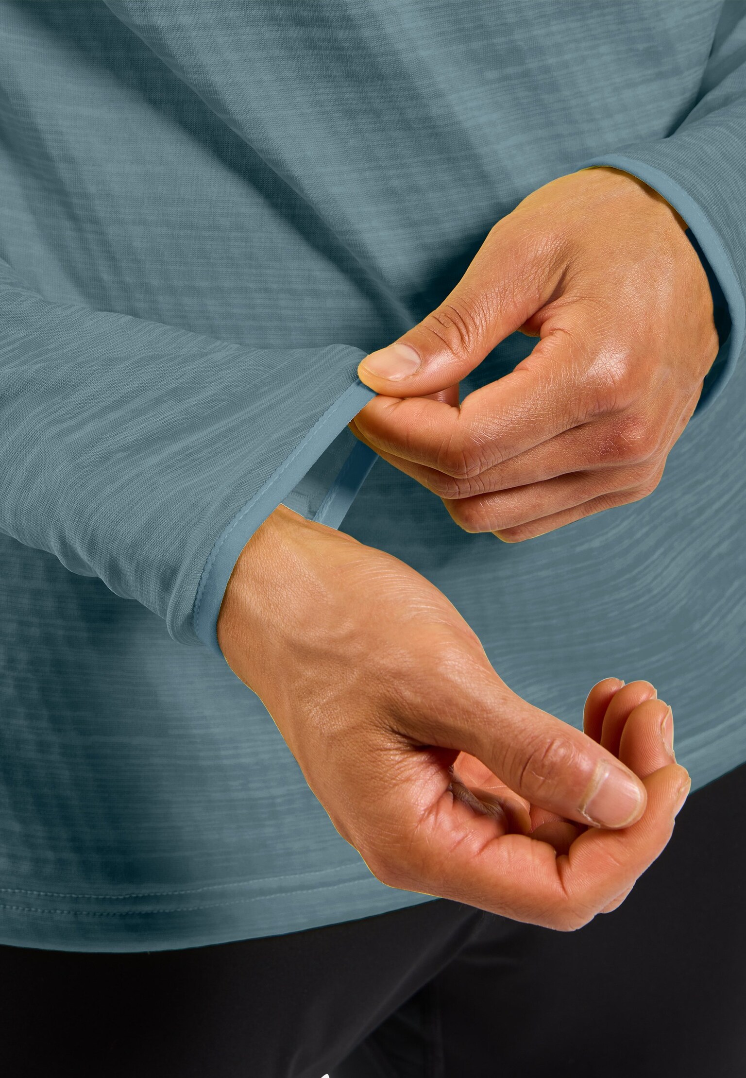 Pull à manches longues et col zippé Run Easy pour homme