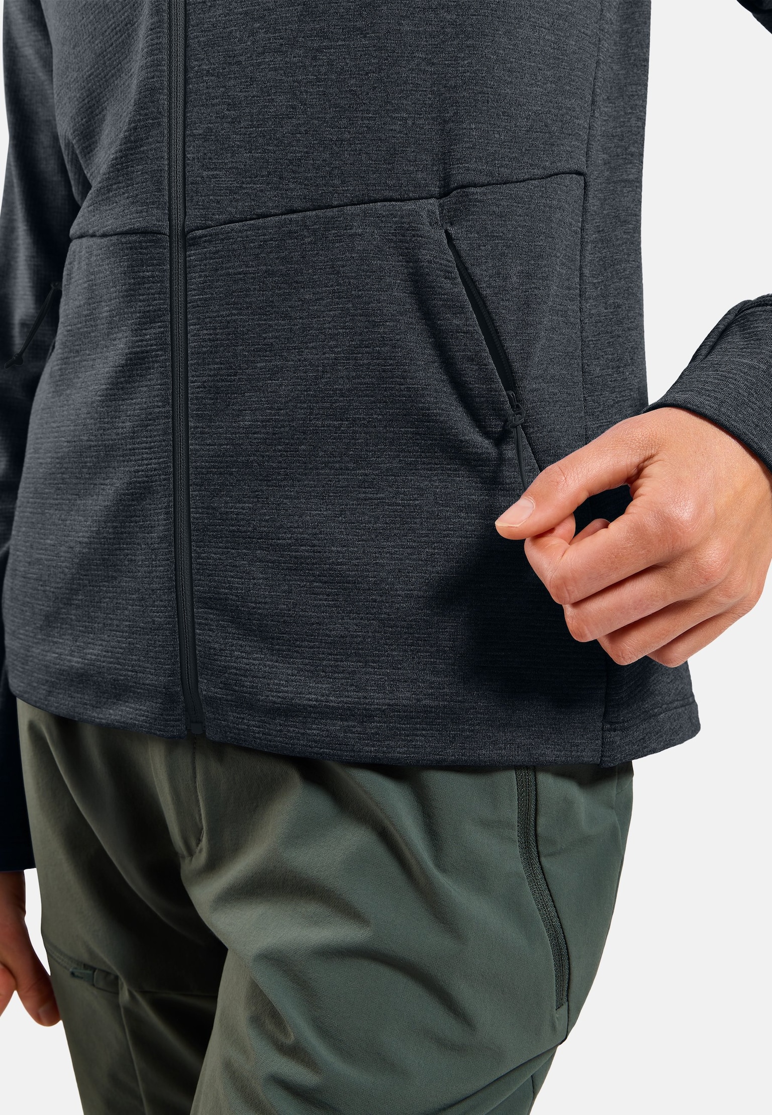 Essentials Multisport Mid Layer aus Grid-Fleece mit Reissverschluss