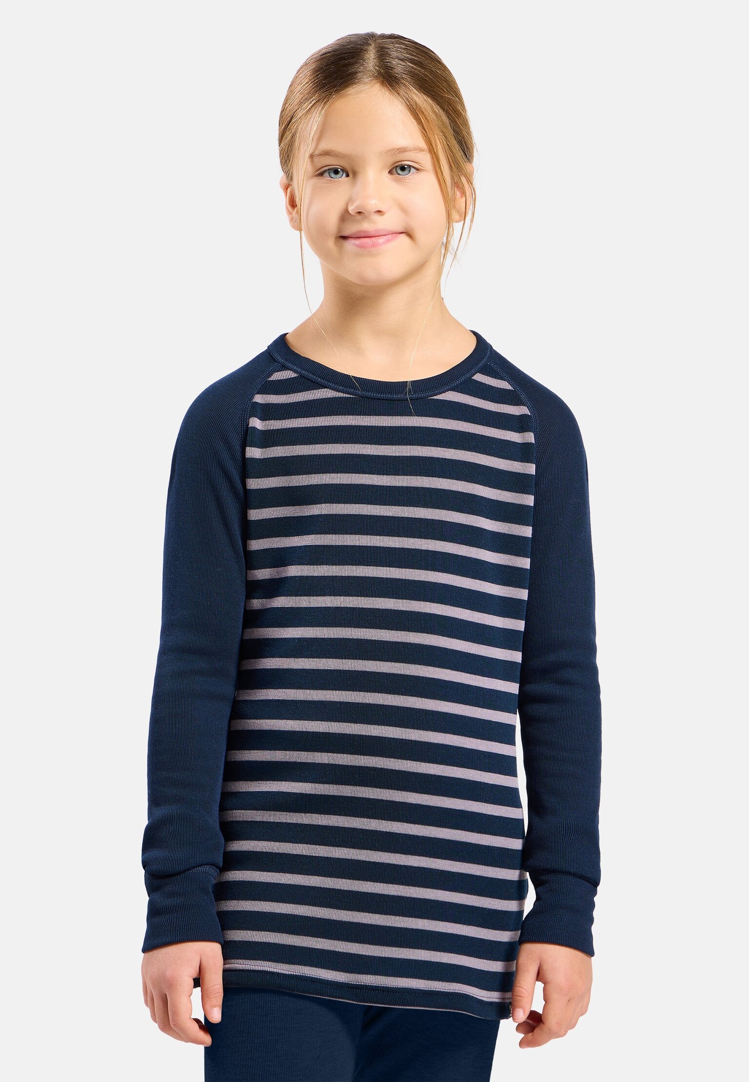 T-shirt à manches longues Active Warm Eco Stripe pour enfant
