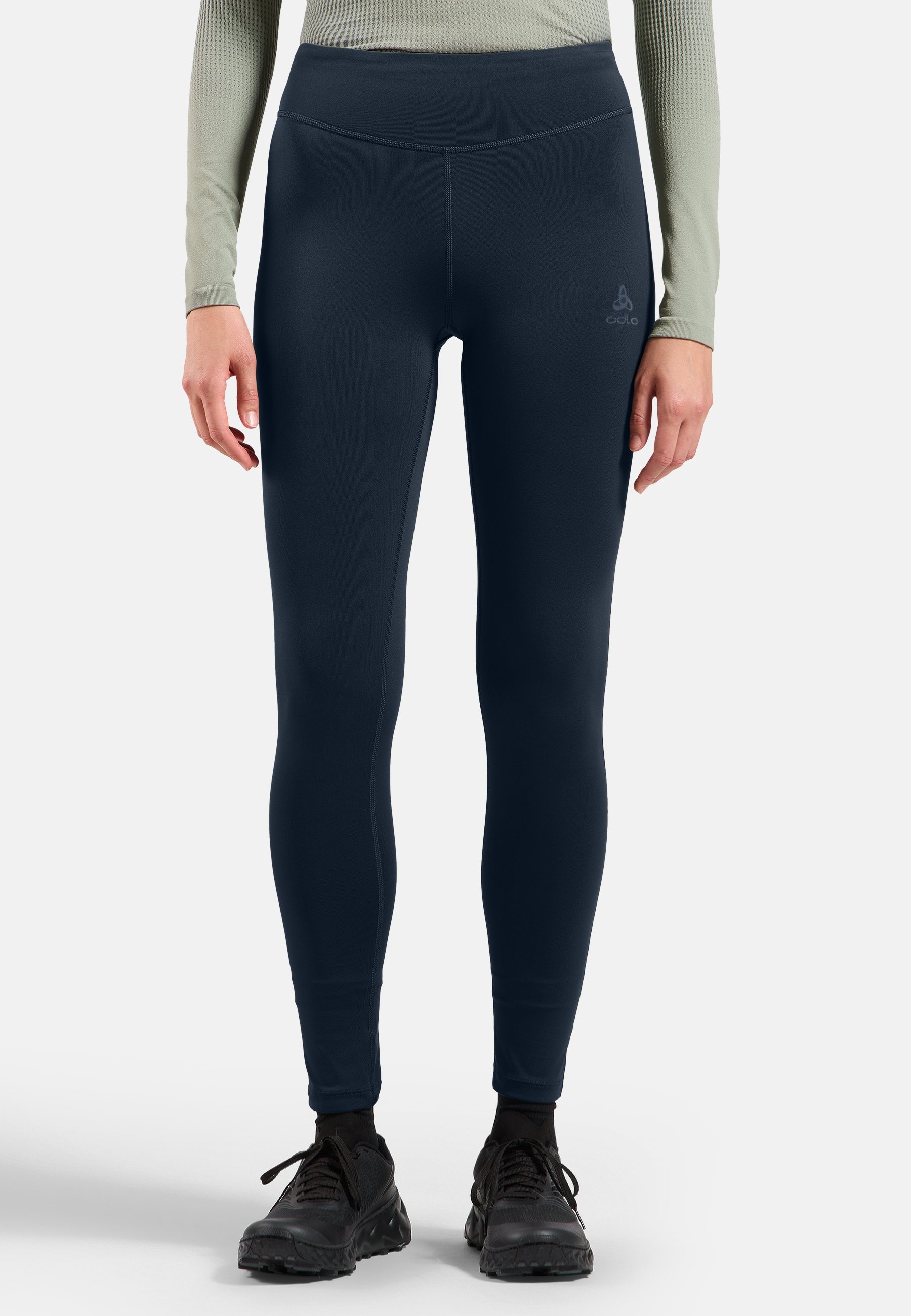 スーツ ODLO FW24 LEGGINGS BASE LAYER (111801 10183) The Active X-Warm Base Layer Bottoms in odlo steel grey
