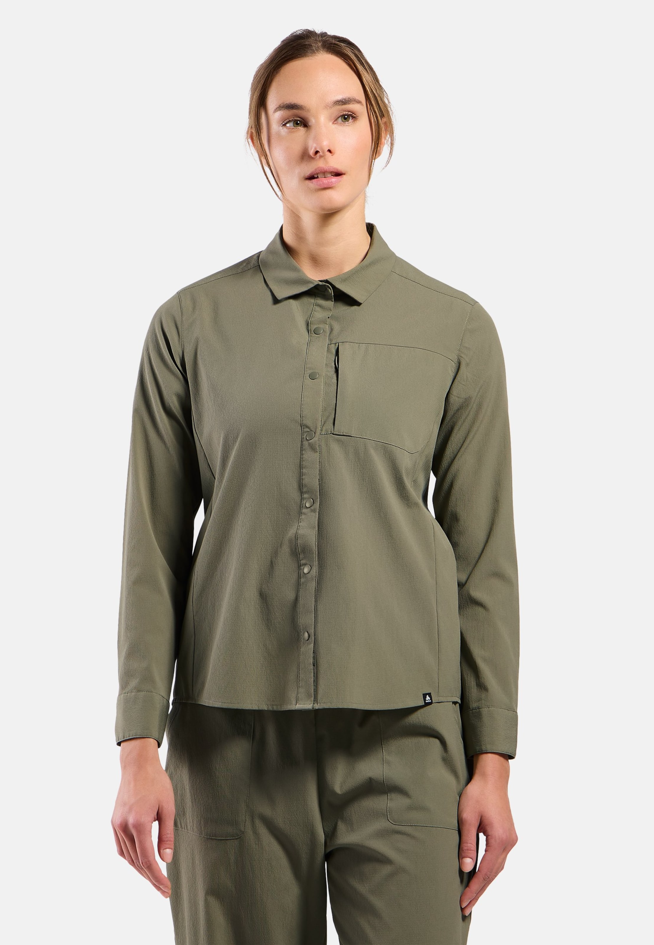 Odlo Essential Langarmhemd für Damen - Wandern - grün, S