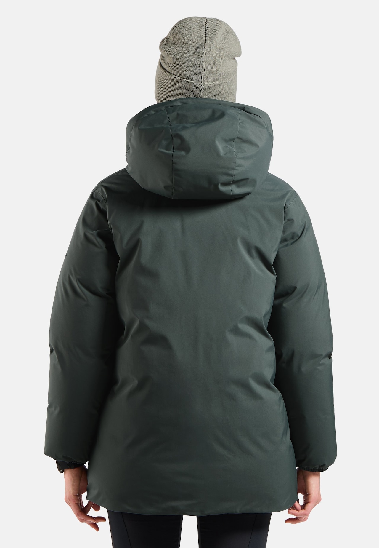 Oversized Gewatteerd Donsjack met Capuchon