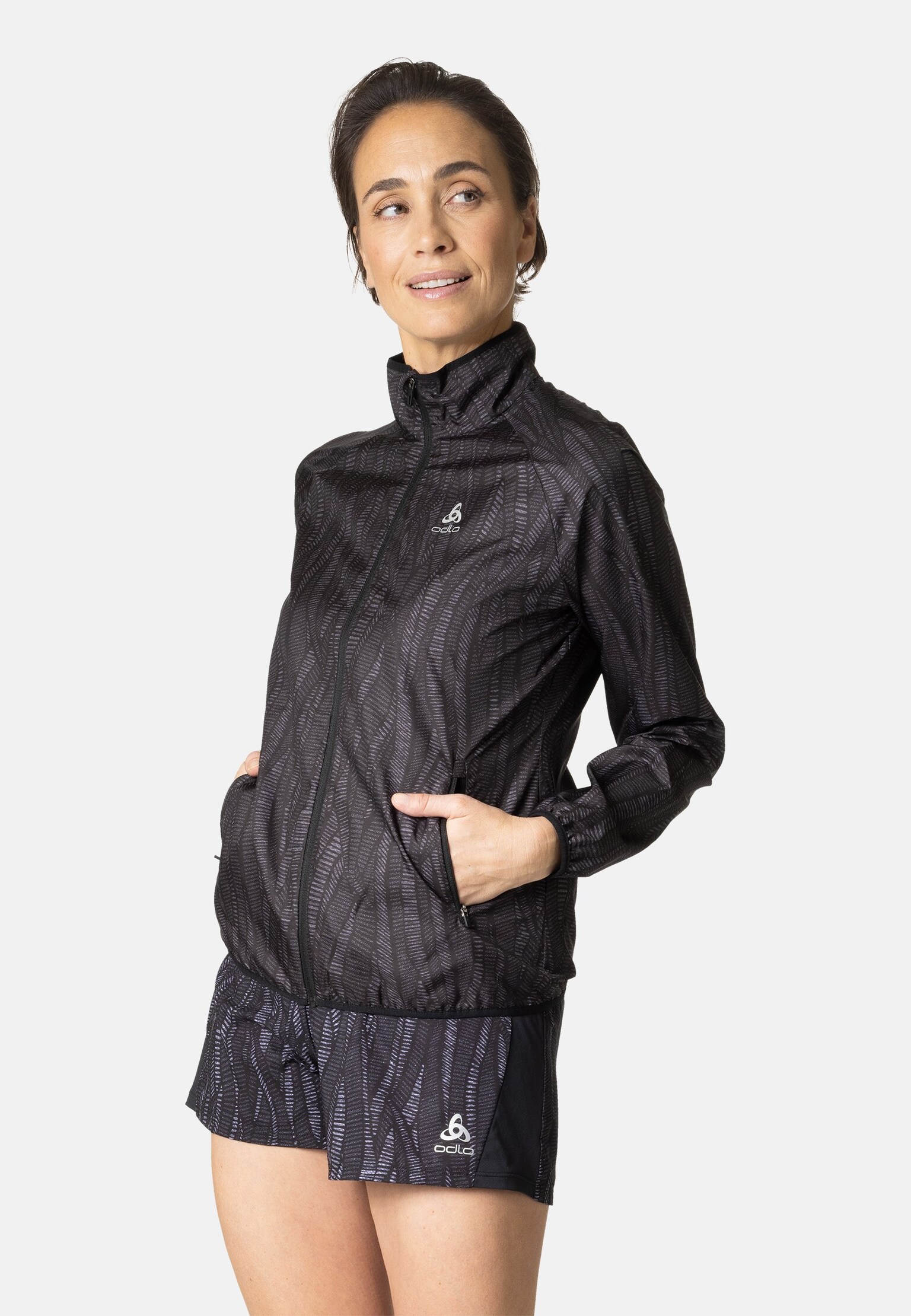 The Essentials Light print running jacket