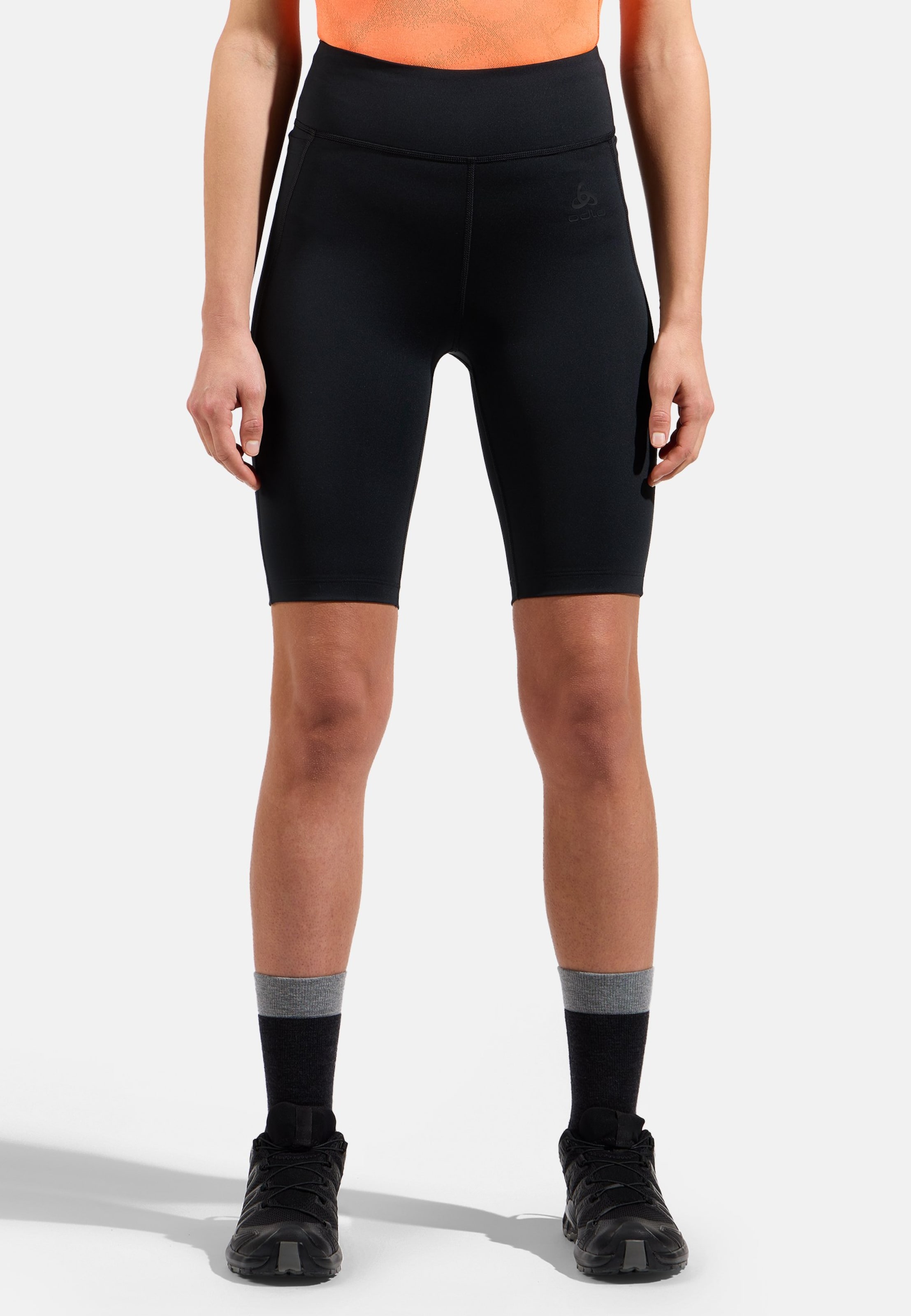 Odlo Leichte Ascent Short Tights für Damen, L, schwarz
