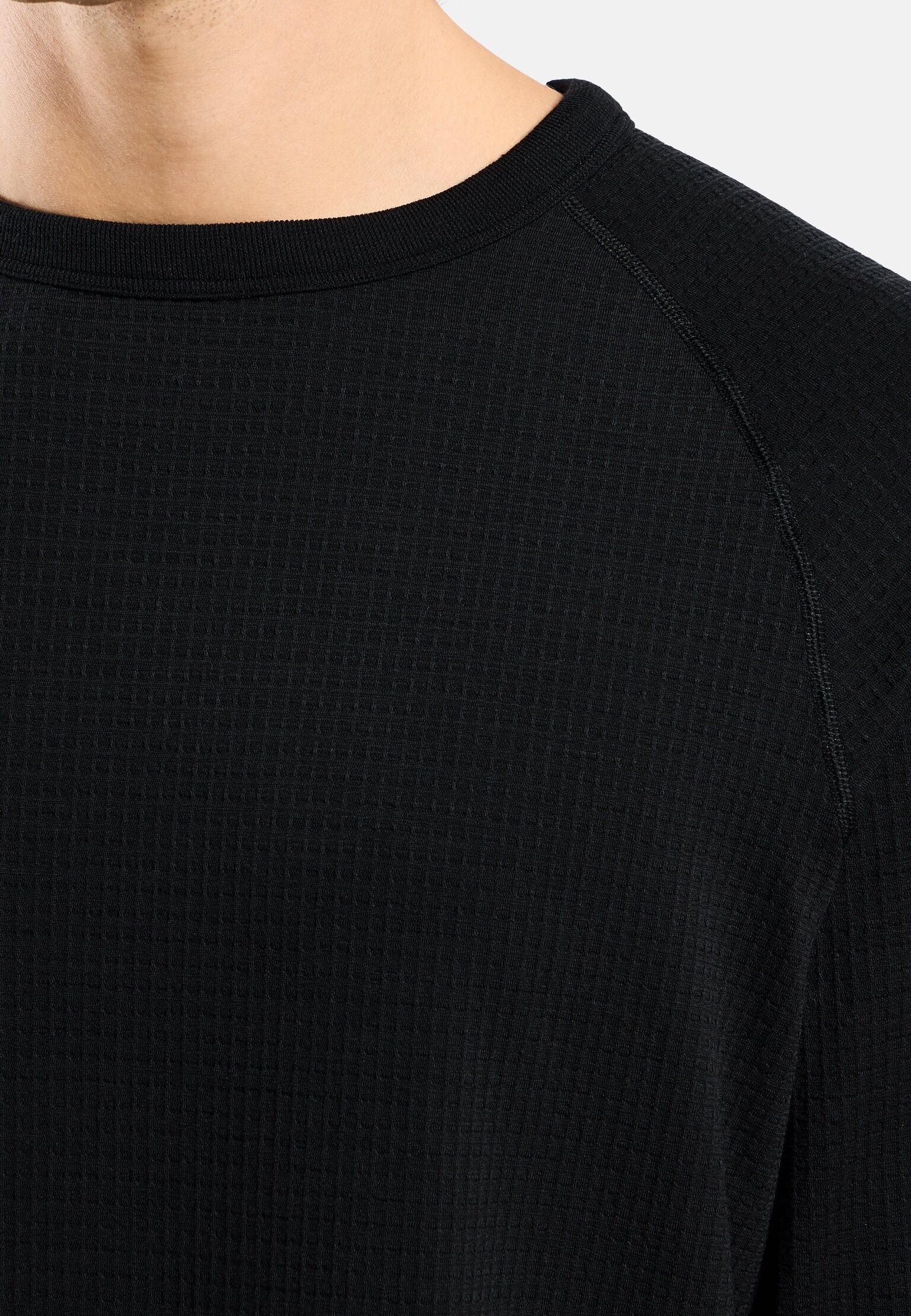 Ascent longsleeve van merinomix met wafelstructuur