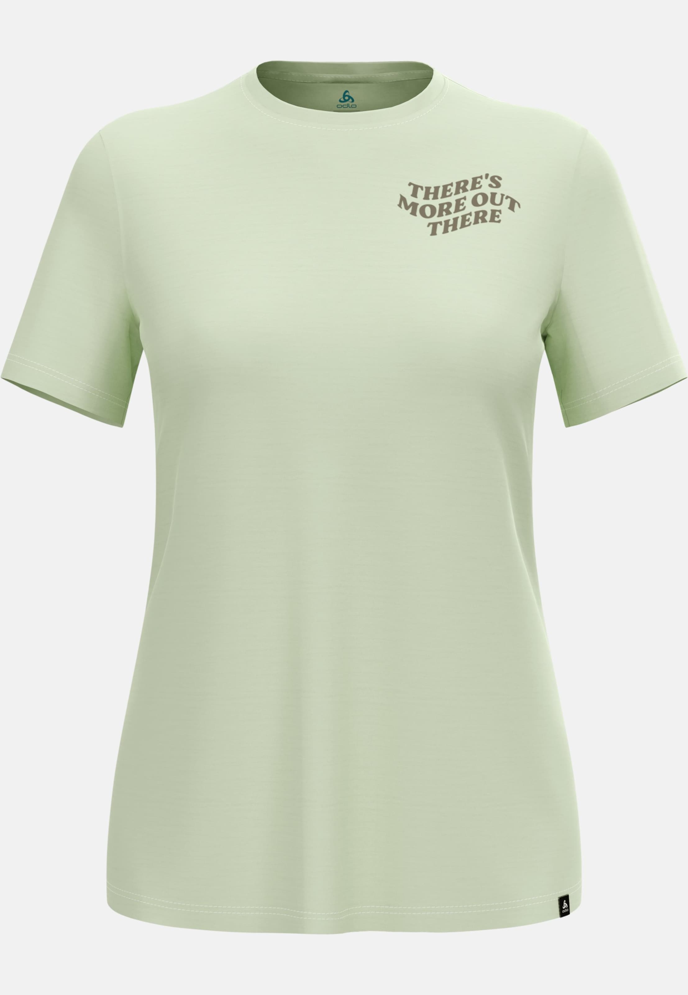 Odlo Ascent Merino 160 T-Shirt mit TMOT-Print für Damen, L, grün