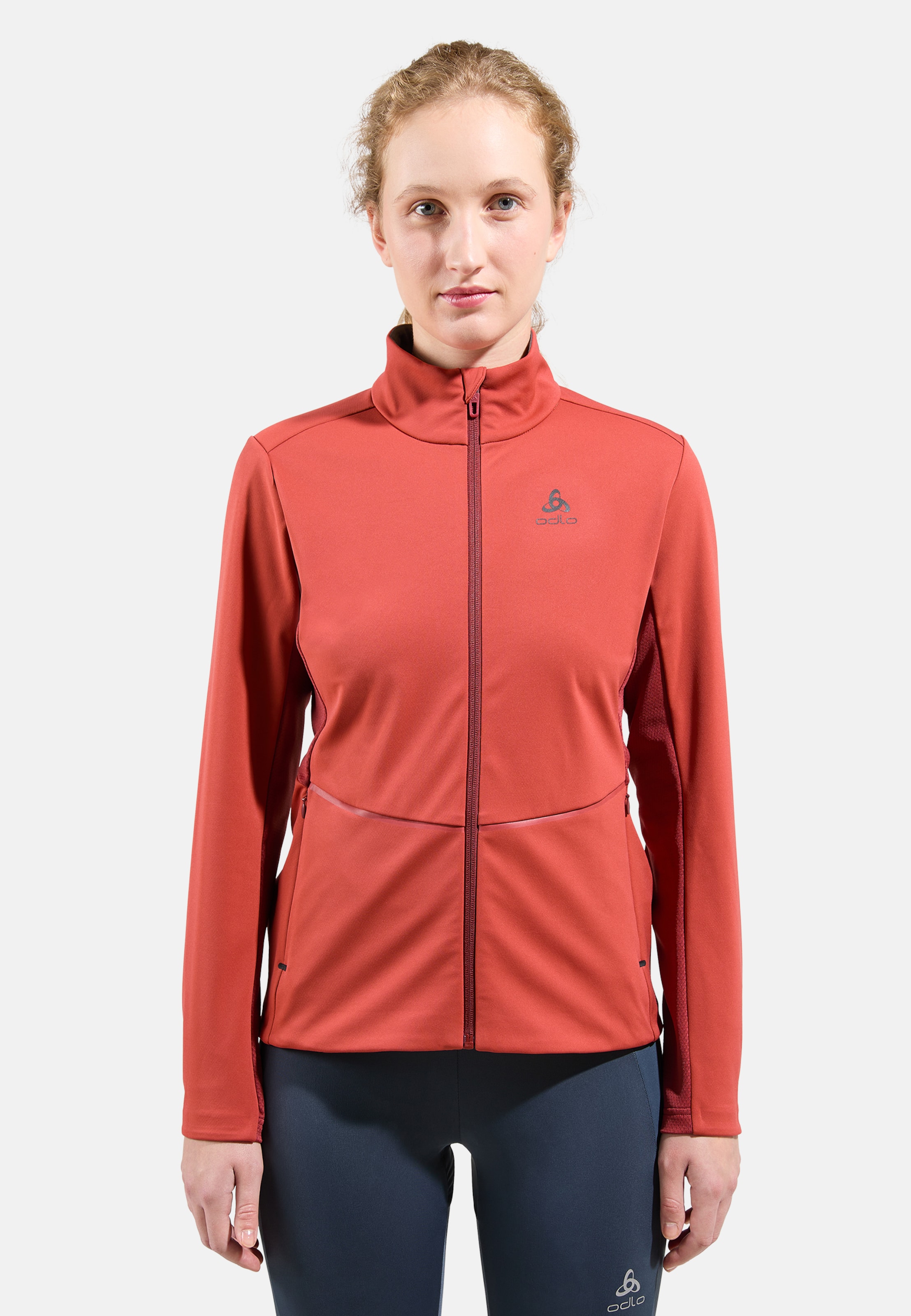 Odlo Markenes Langlaufjacke für Damen - Skilanglauf - rot, M