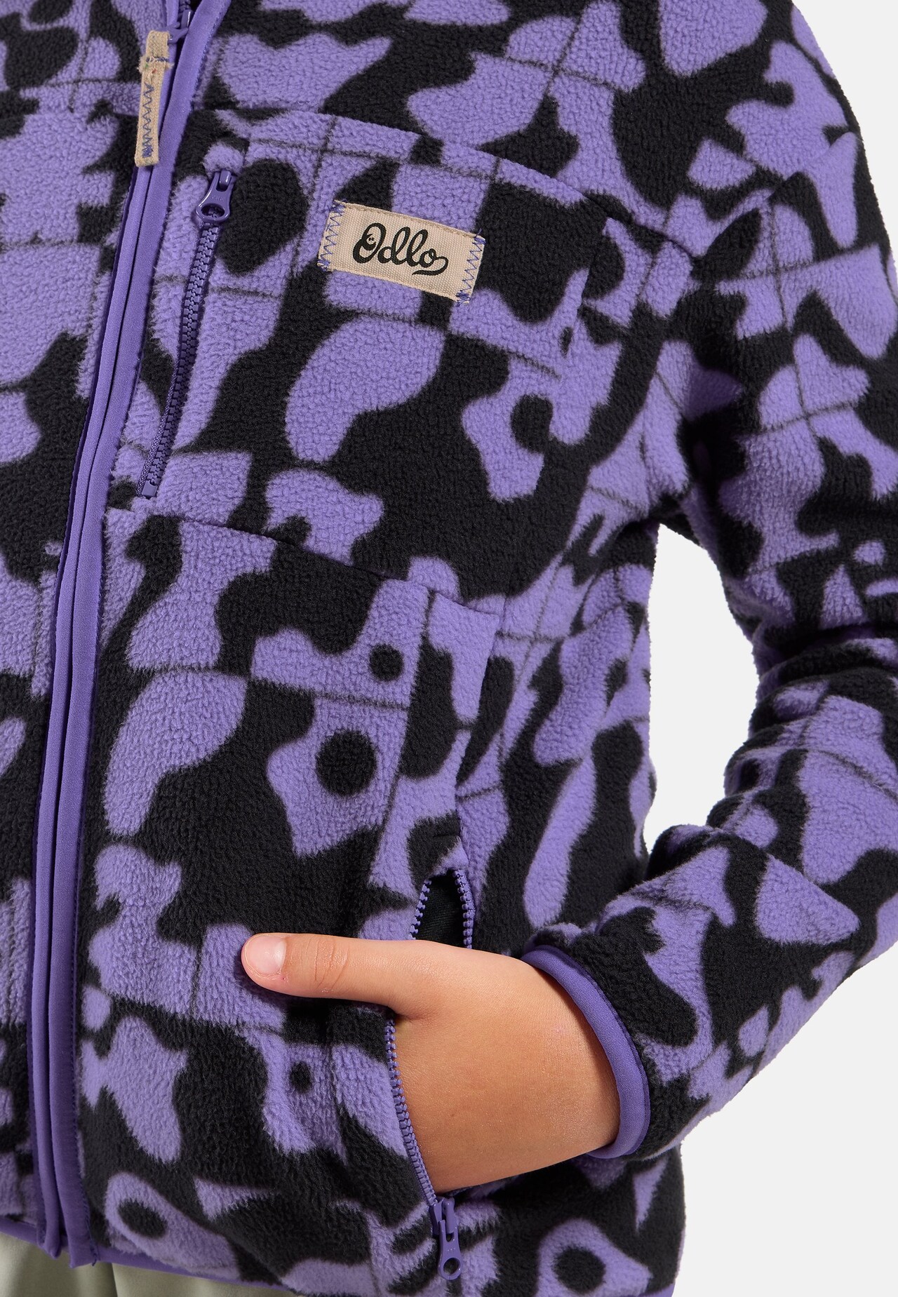 High Pile Print Kids Hettegenser Full-Zip