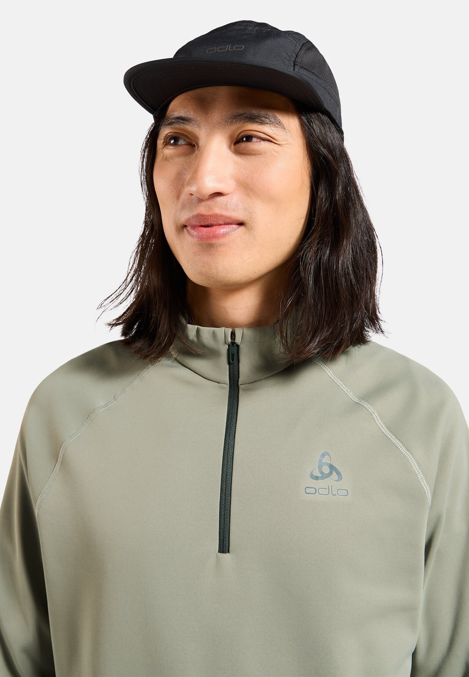 Mid layer con mezza zip Besso a manica lunga