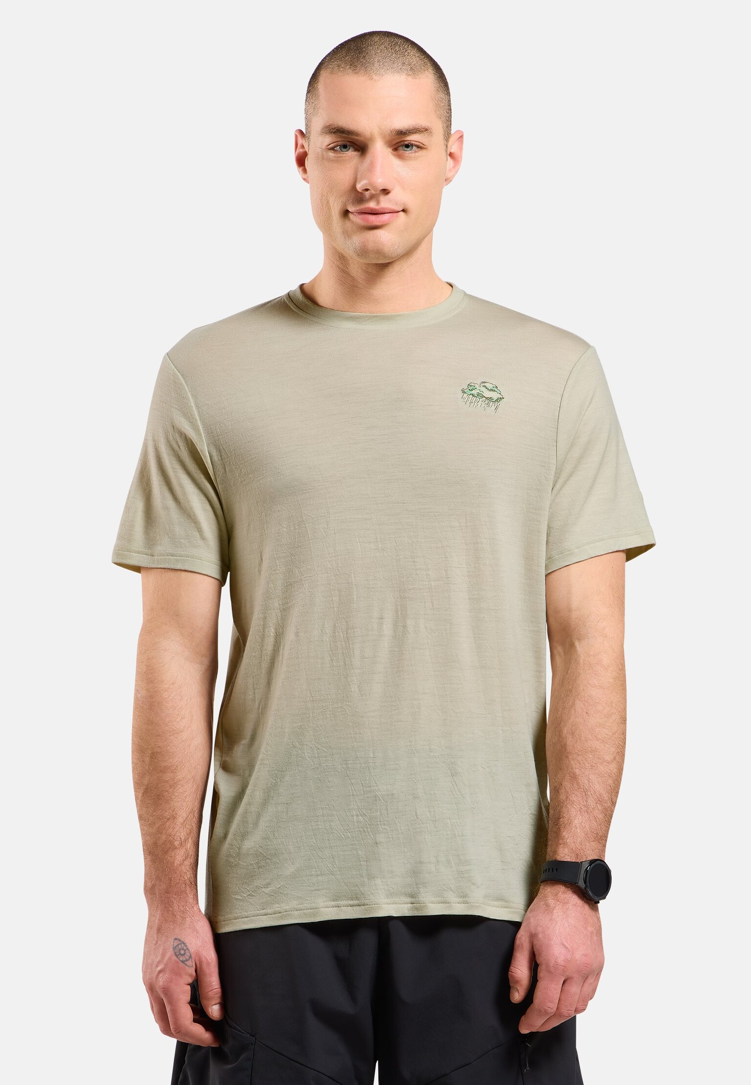 Ascent Merino 160 T-Shirt mit Regenwolken-Motiv