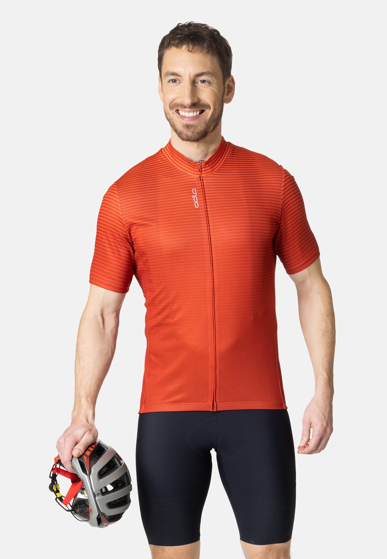 Maglia da ciclismo Essential Print a collo alto a zip intera