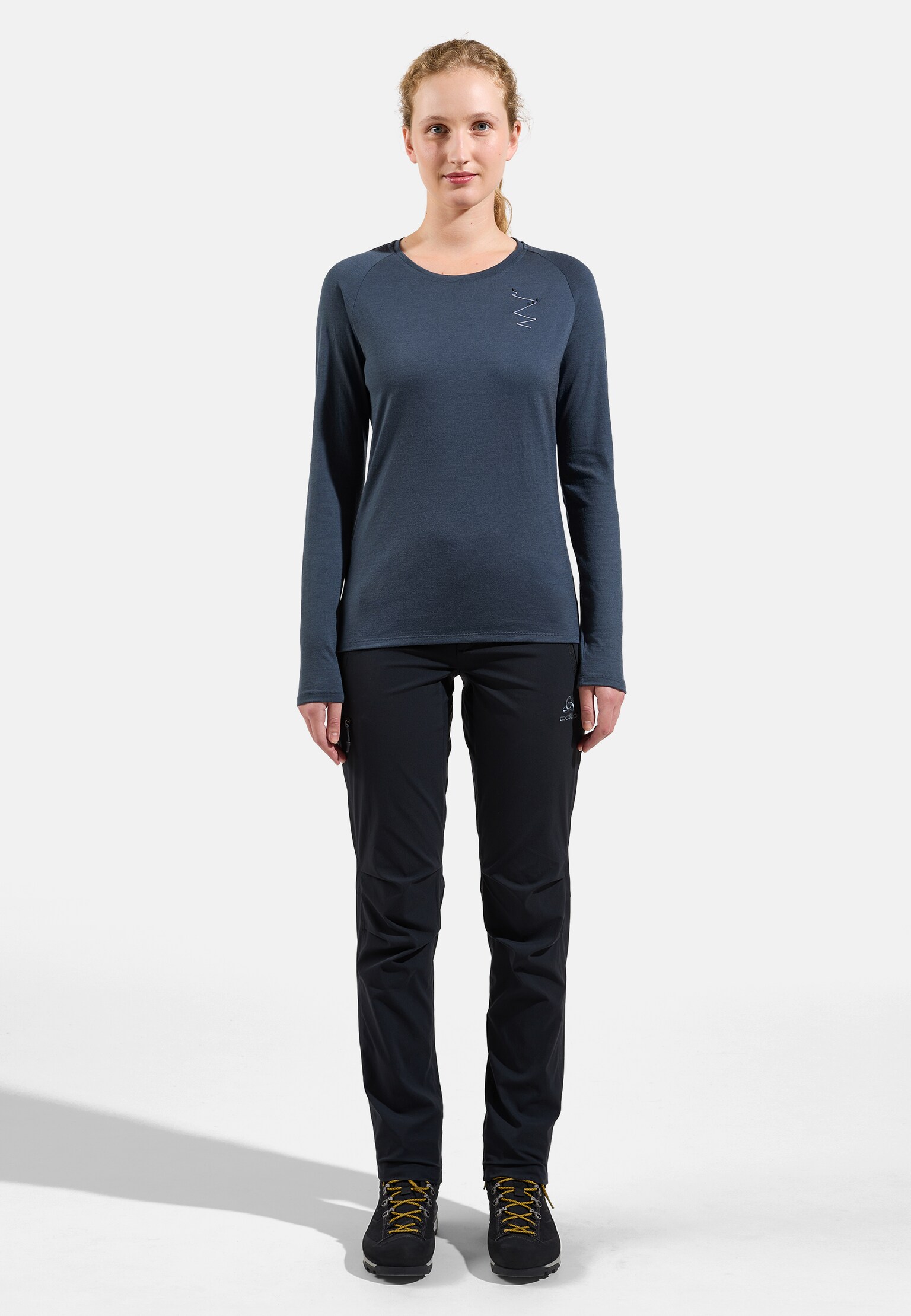 Ascent 365 Merino 200 Langarmshirt mit Spuren-Motiv